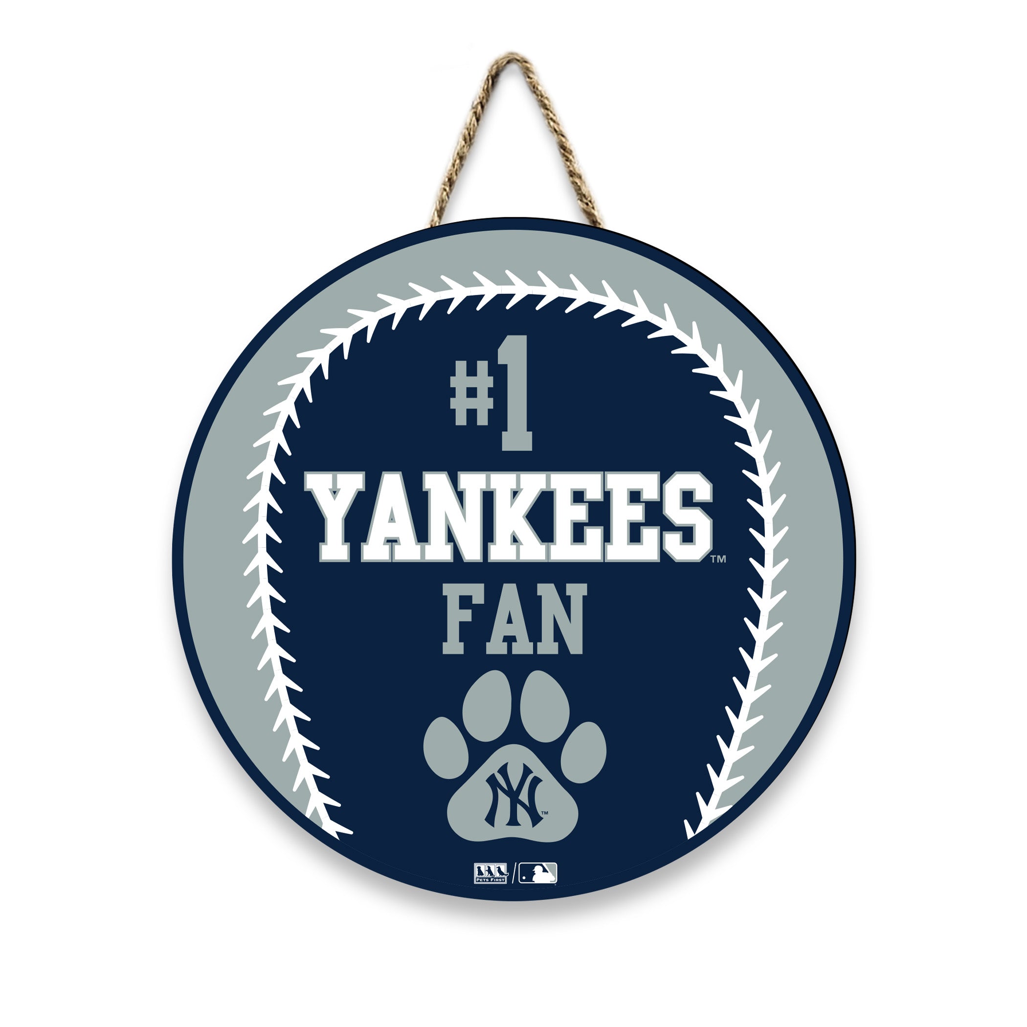 NEW YORK YANKEES BASEBALL SHAPE SIGN