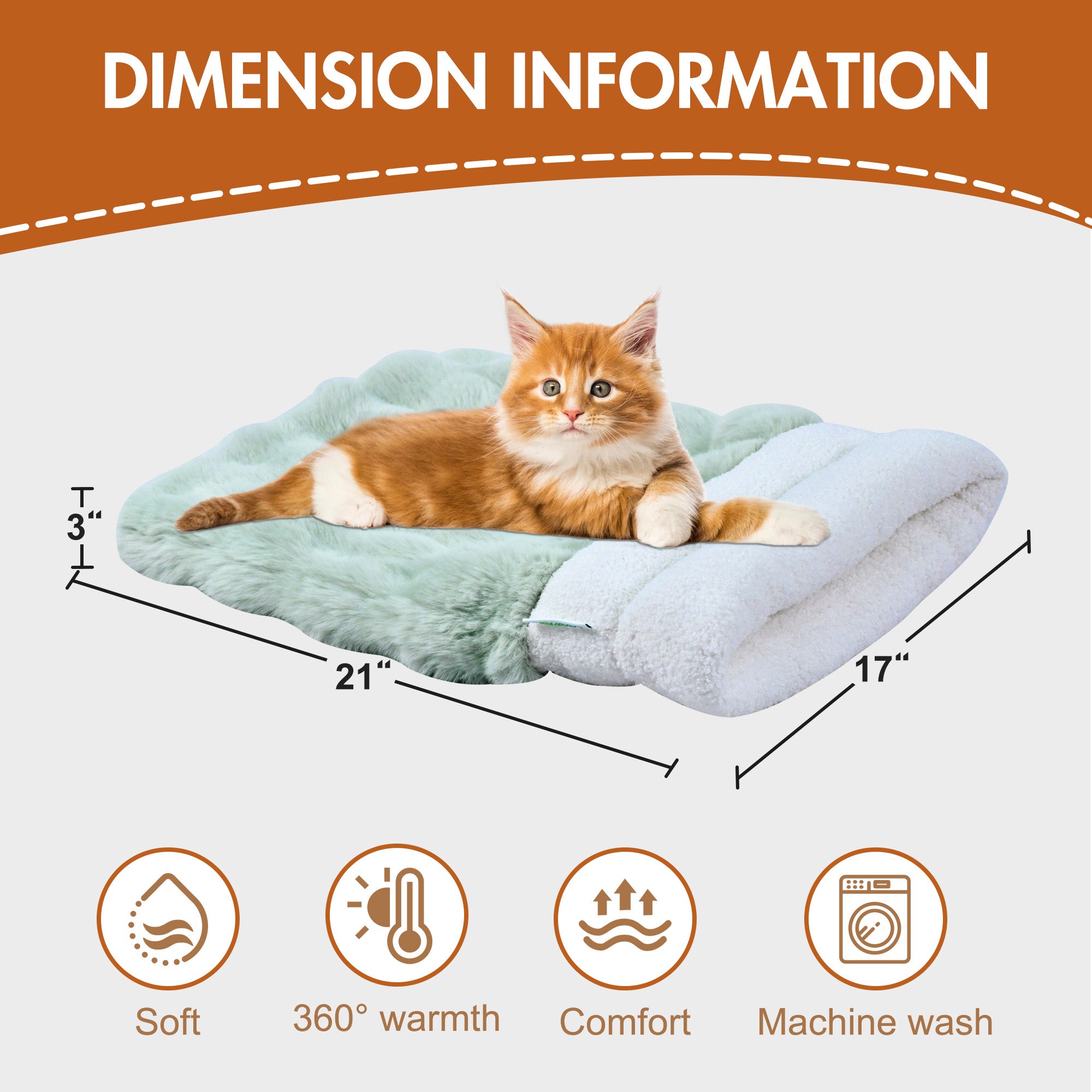 GOOPAWS 4-in-1 Cat Sack Bed Cave - Self Warming Pet Sleeping Bag for Cats & Small Dogs,, Sage Green - Image 4
