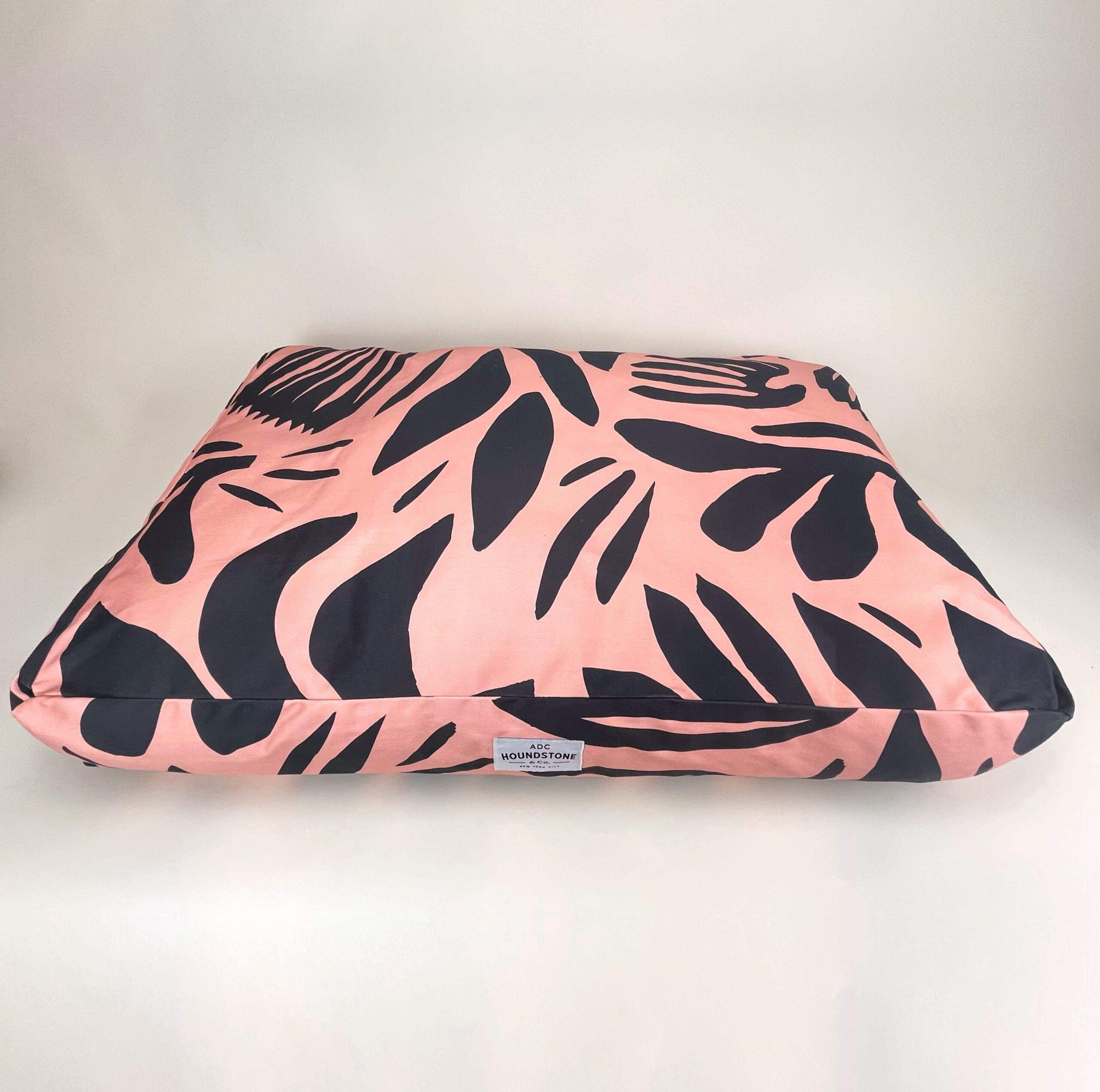 Houndstone Dog Bed, Waterproof Liner, Made in USA - Block Print Floral - Image 5