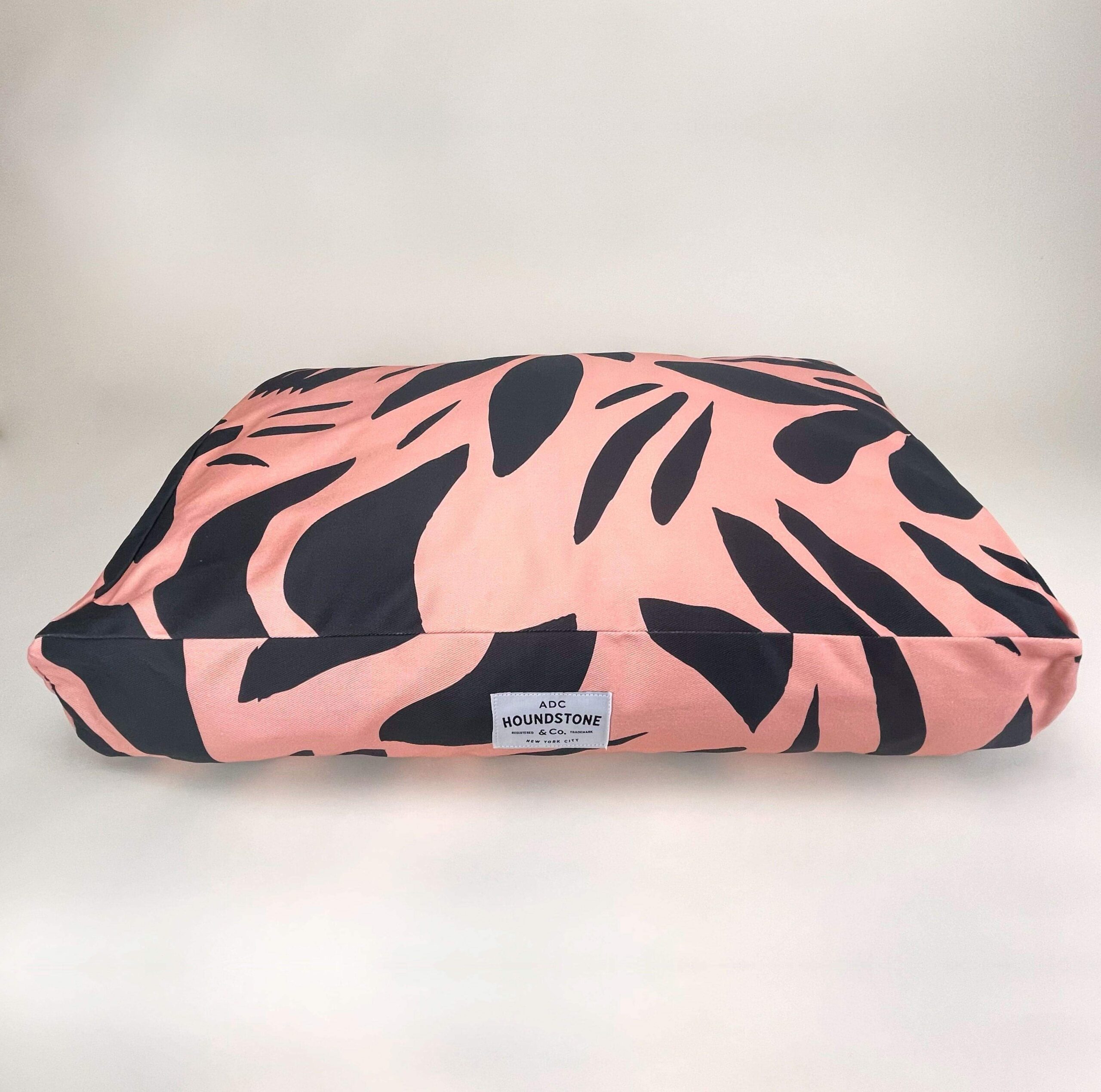 Houndstone Dog Bed, Waterproof Liner, Made in USA - Block Print Floral - Image 6