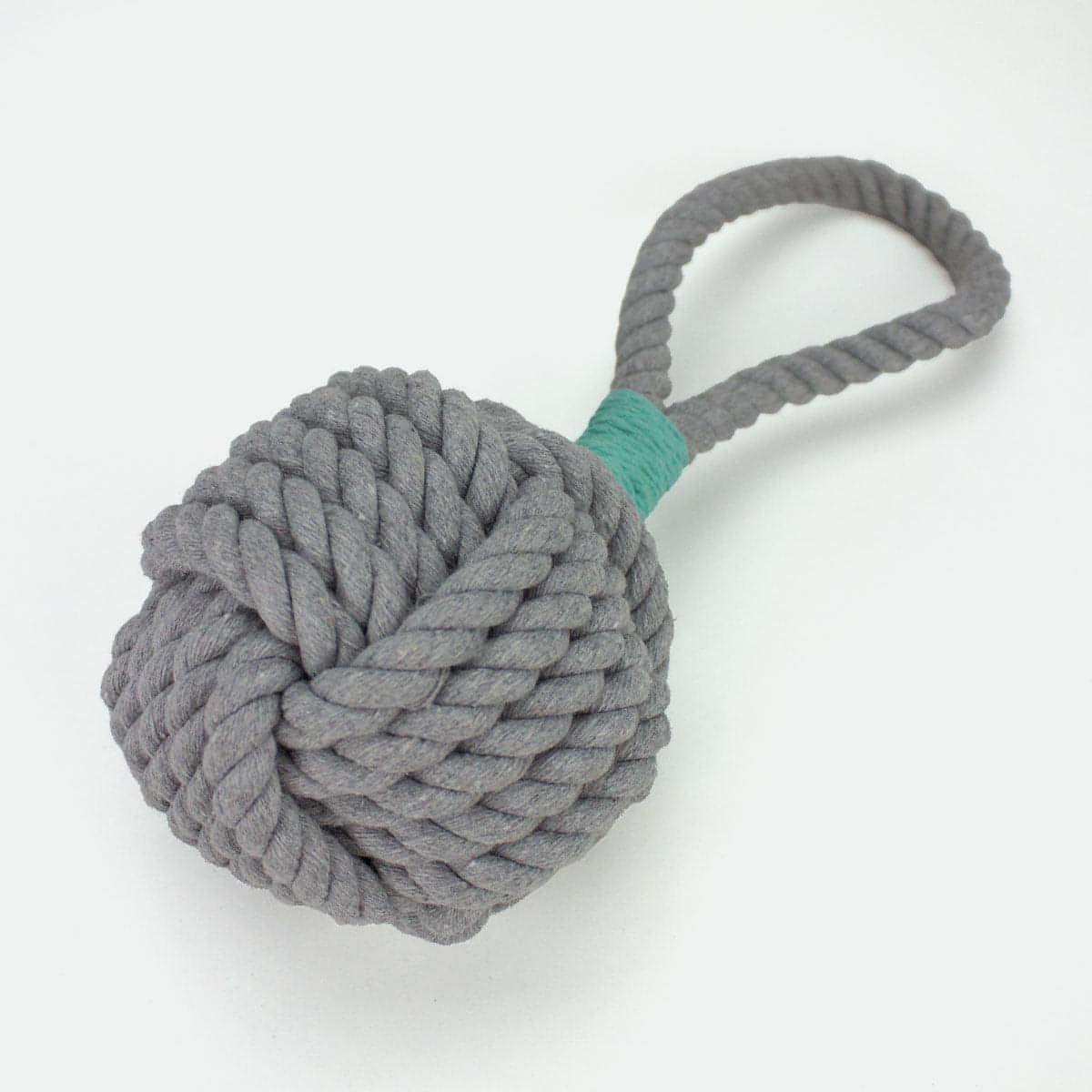 Dog Rope Toy with Handle, Grey, Large