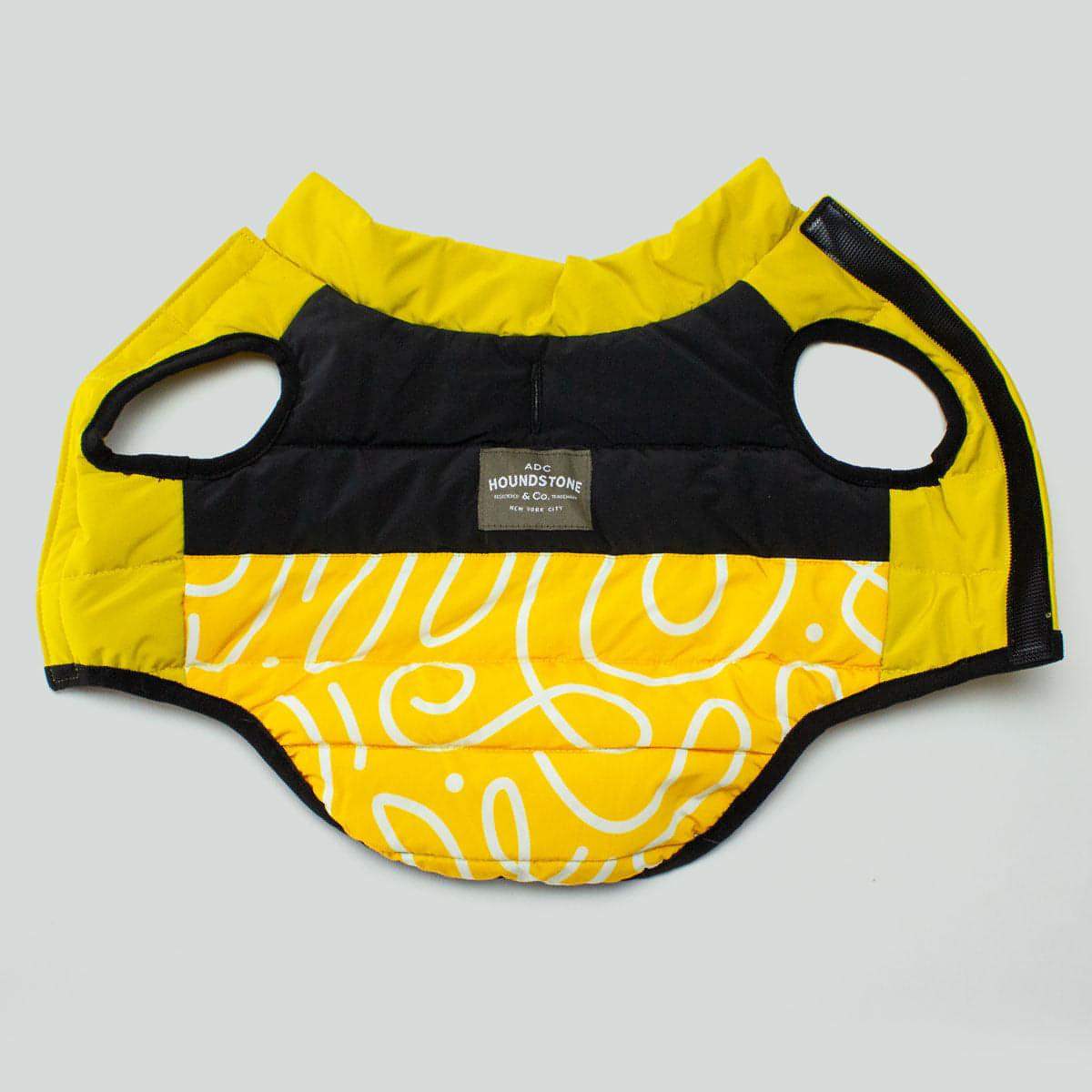 Reversible Dog Puffer Vest - "Sunny Side Up" - Soft Velcro Closure - Image 3