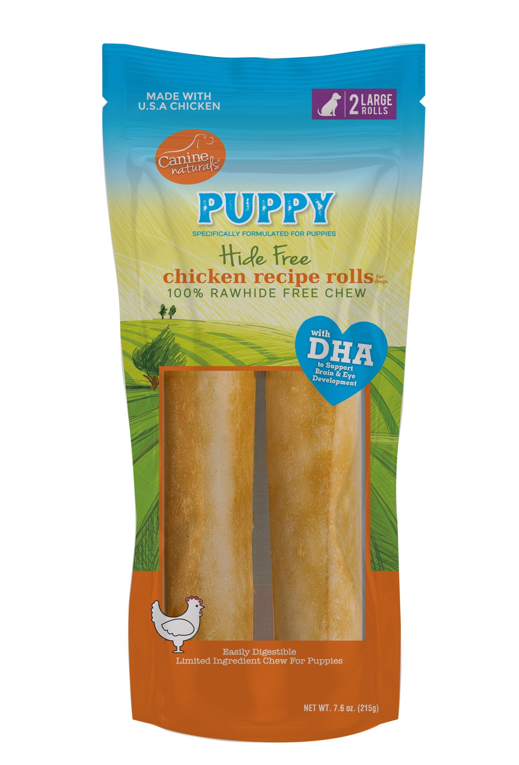 Canine Naturals Puppy Recipe Chew - 7" Roll (2 Pk) - Image 6