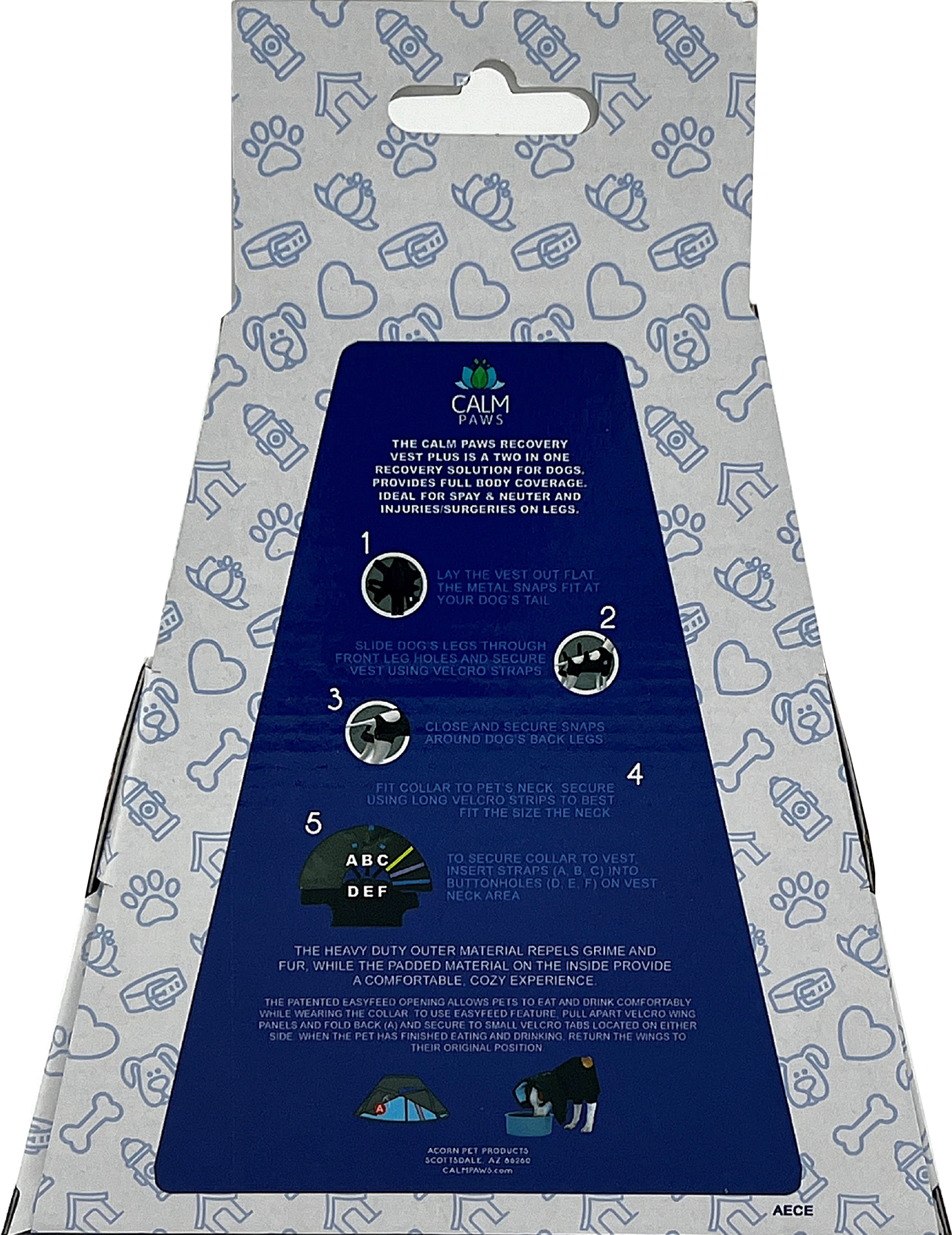 Calm Paws Recovery Vest+ w/Detachable Collar (5 SIZES) - Image 2
