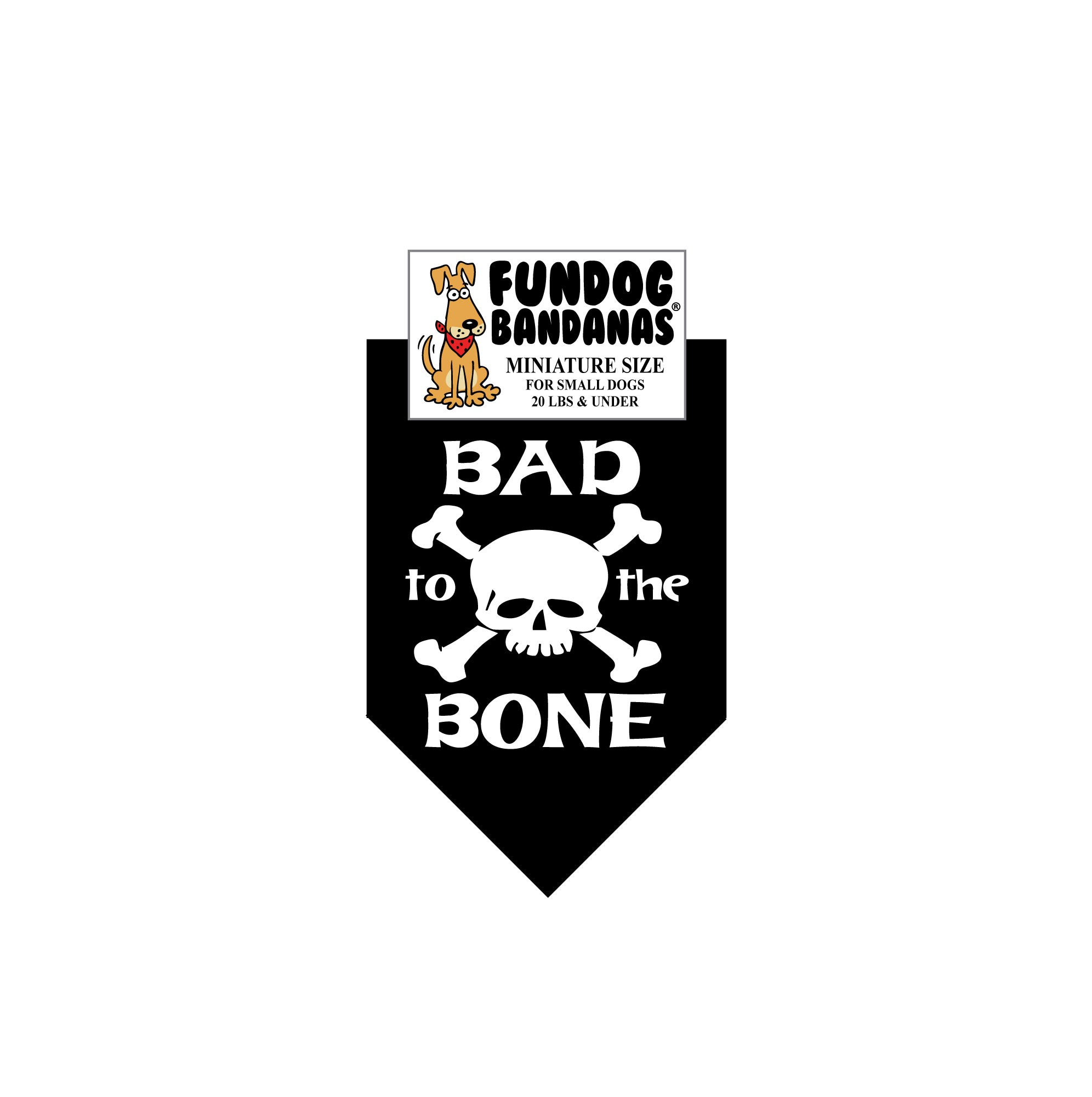 Wholesale Pack - Bad to the Bone Bandana - Black Only