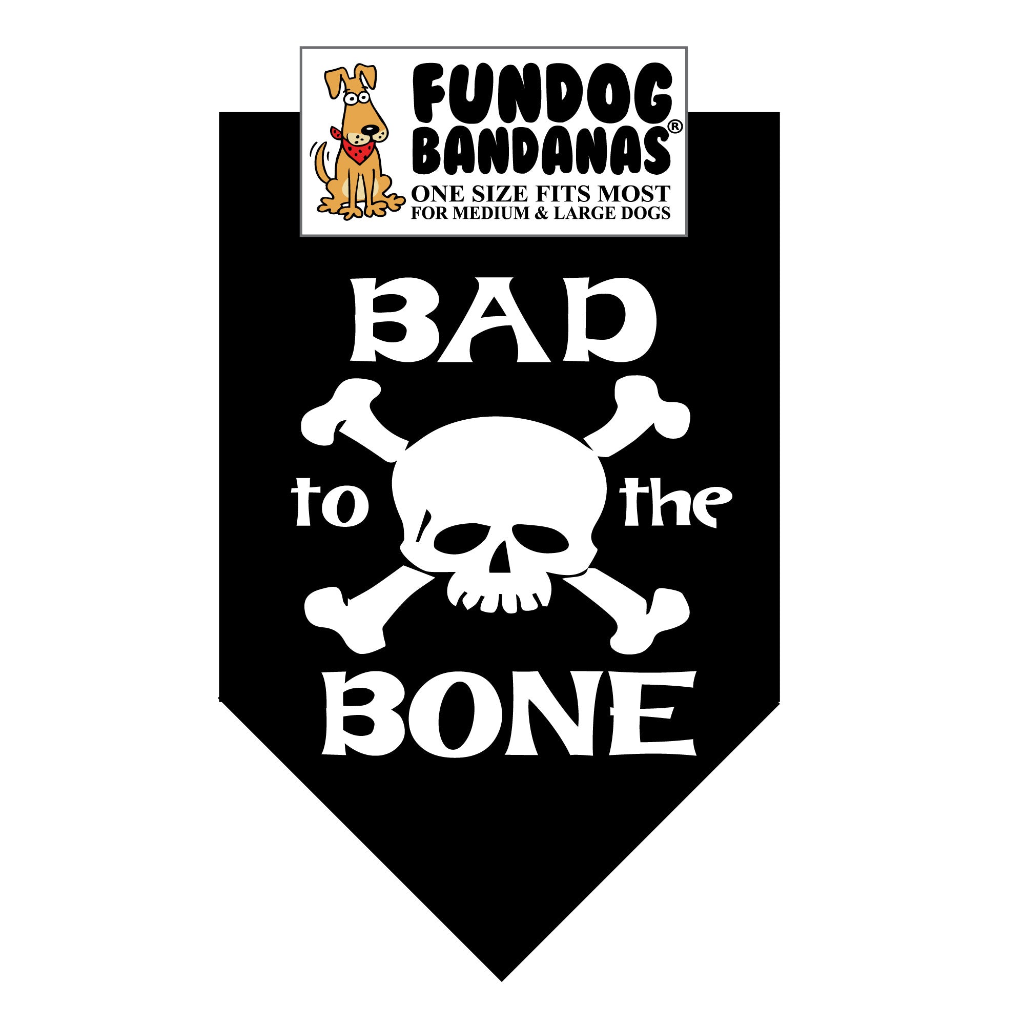 Wholesale Pack - Bad to the Bone Bandana - Black Only - Image 2
