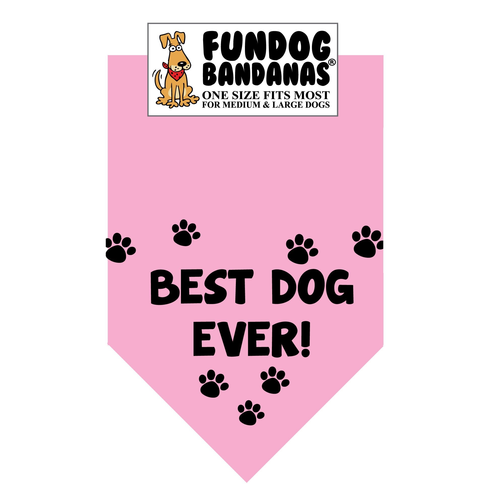 Wholesale 10 Pack - BEST DOG EVER Bandana - Assorted Colors - FunDogBandanas