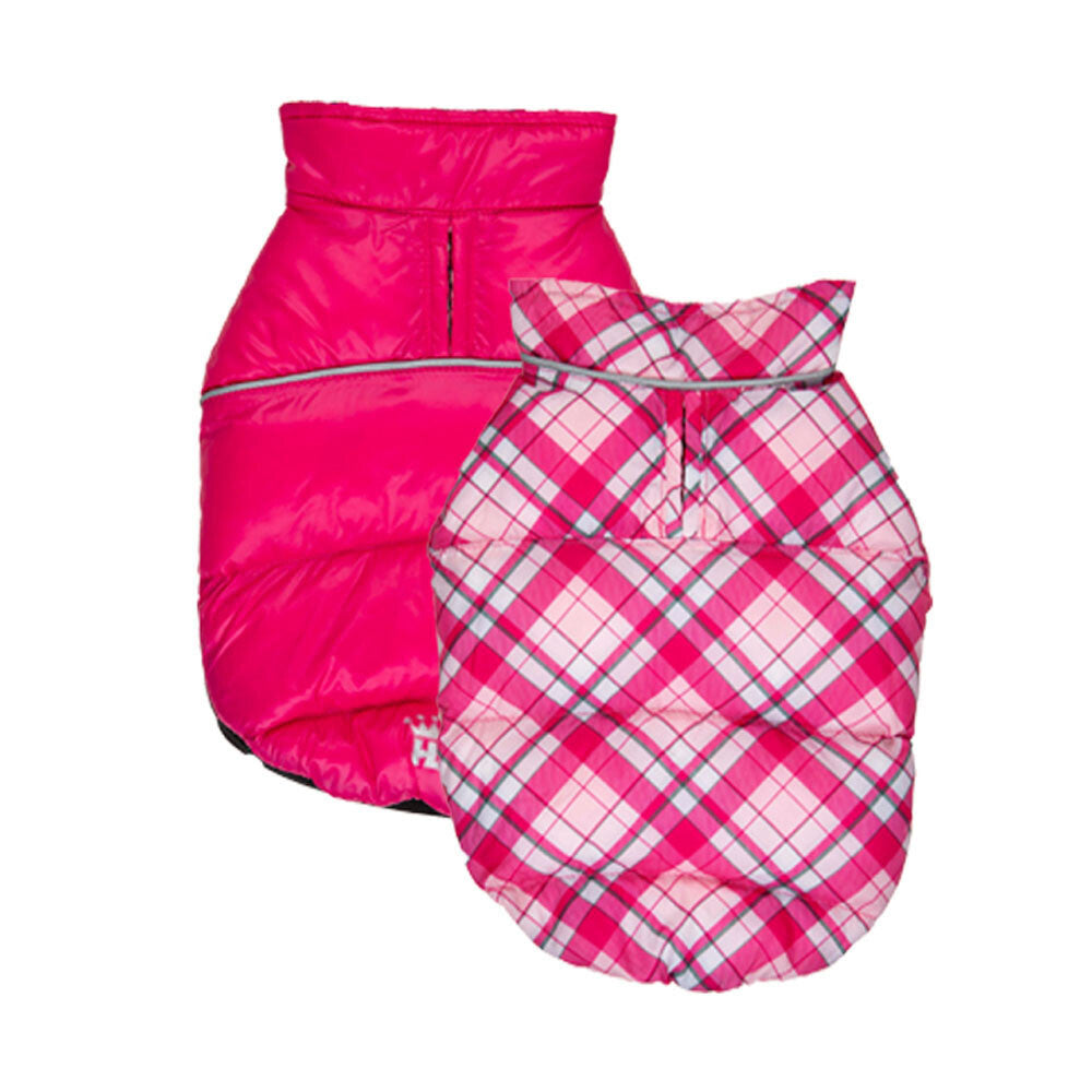 Pink / Plaid Flex-Fit Reversible Puffer