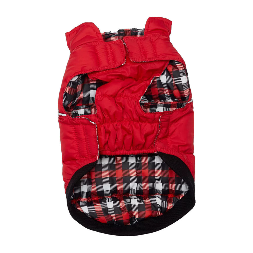 Flex-Fit Reversible Puffer Coat Red / Gingham - Image 3