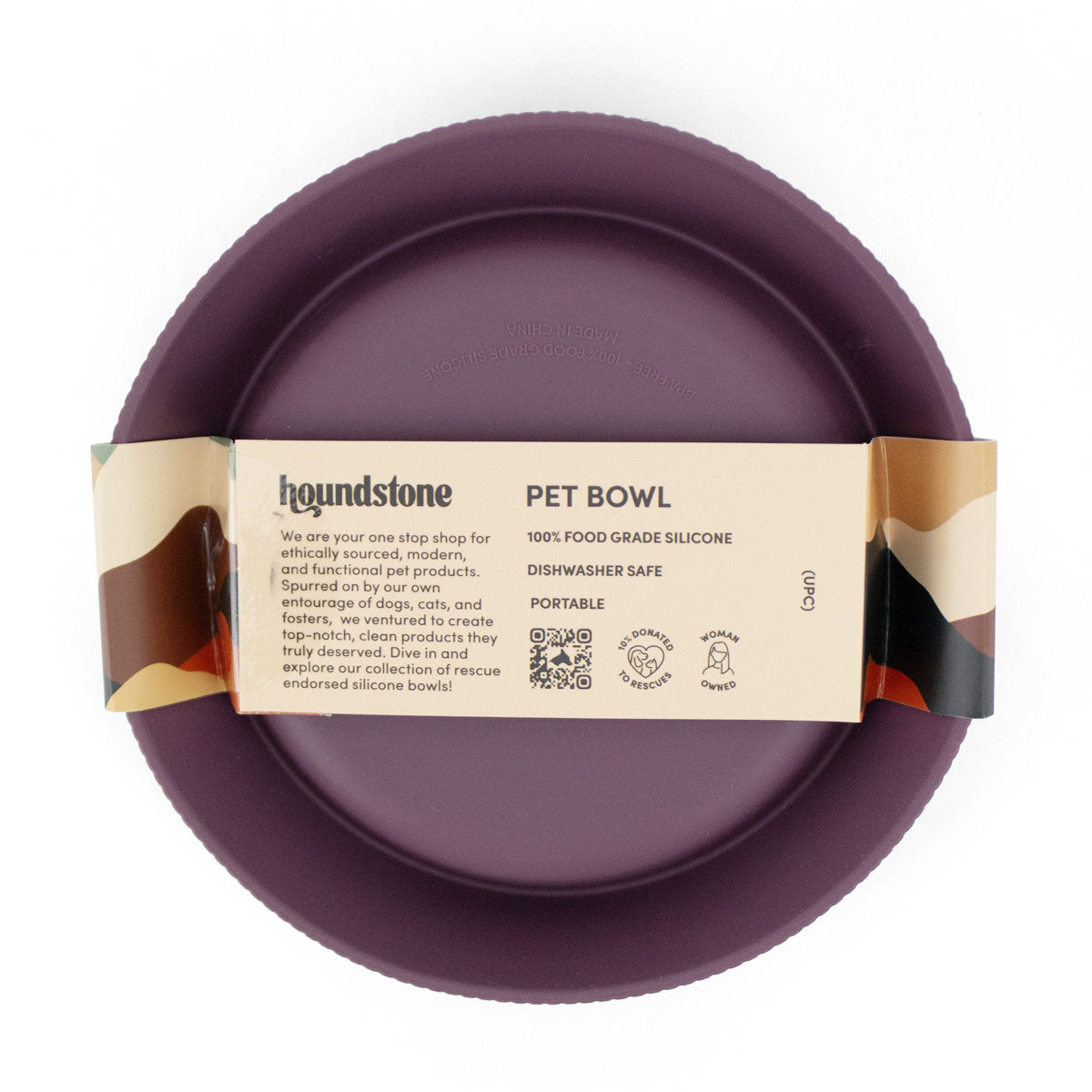 The Original Six Seven Silicone Cat Bowl, Plum - Image 5