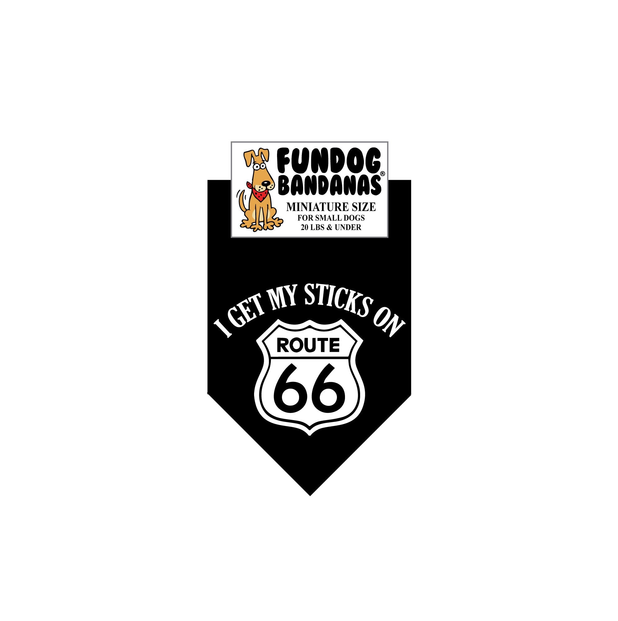 Wholesale Pack - I Get My Sticks on Route 66 Bandana - Image 3