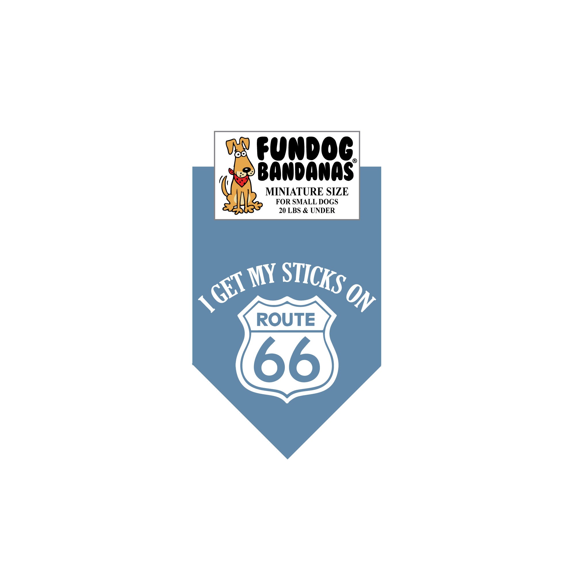 Wholesale Pack - I Get My Sticks on Route 66 Bandana - Image 5