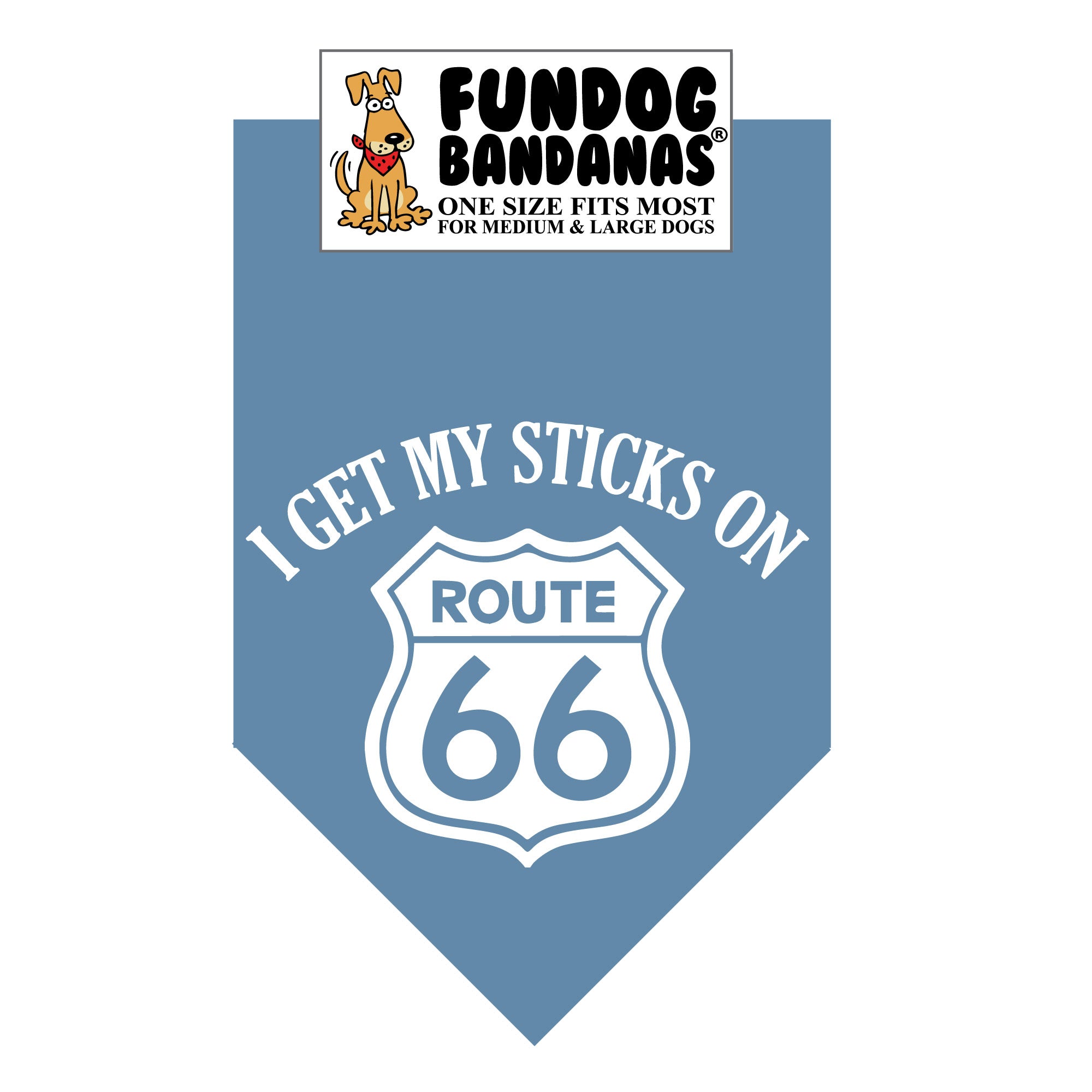 Wholesale Pack - I Get My Sticks on Route 66 Bandana - Image 6
