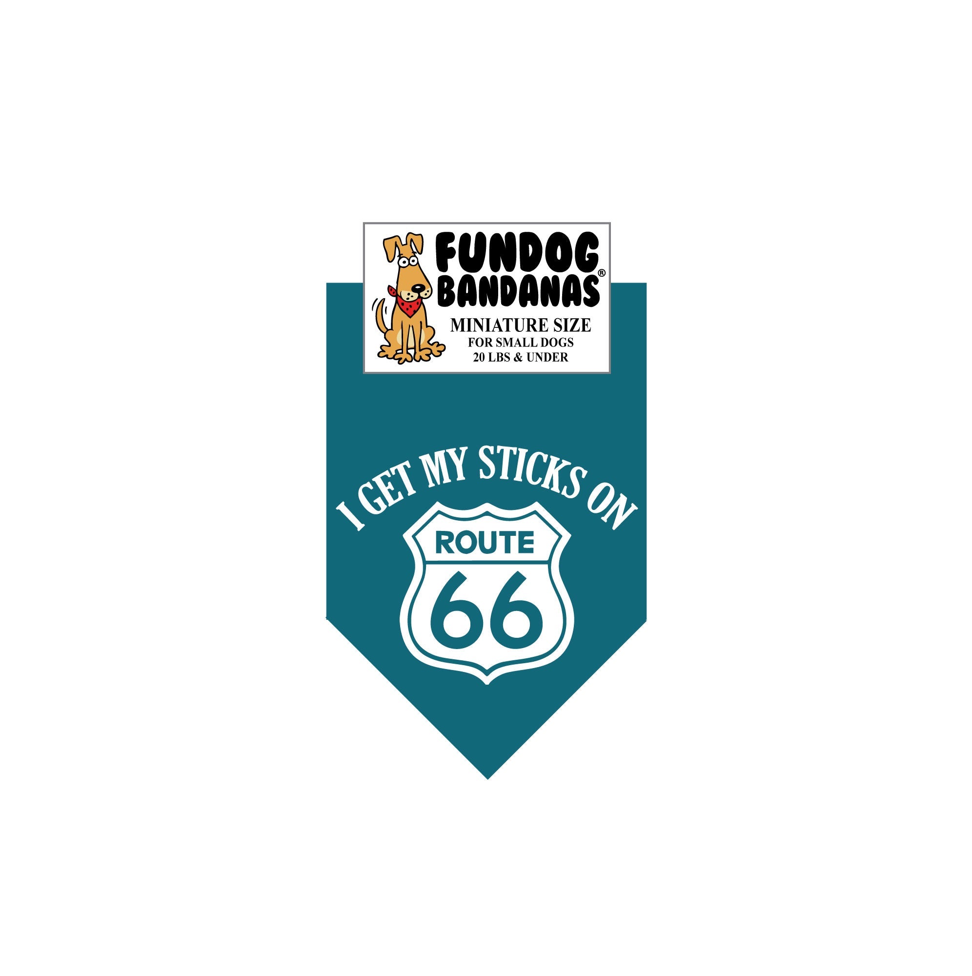 Wholesale Pack - I Get My Sticks on Route 66 Bandana