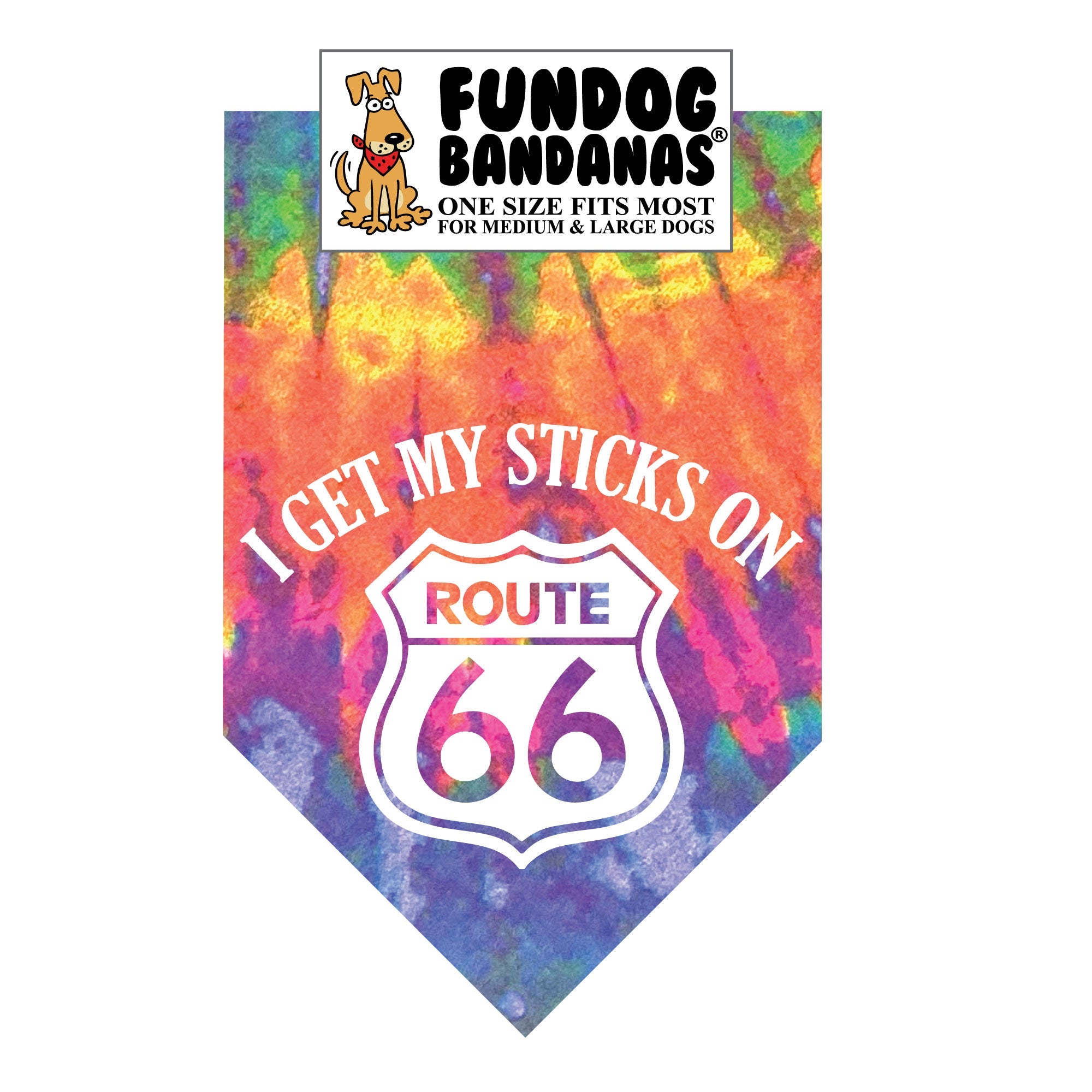 Wholesale Pack - I Get My Sticks on Route 66 Bandana - Image 8