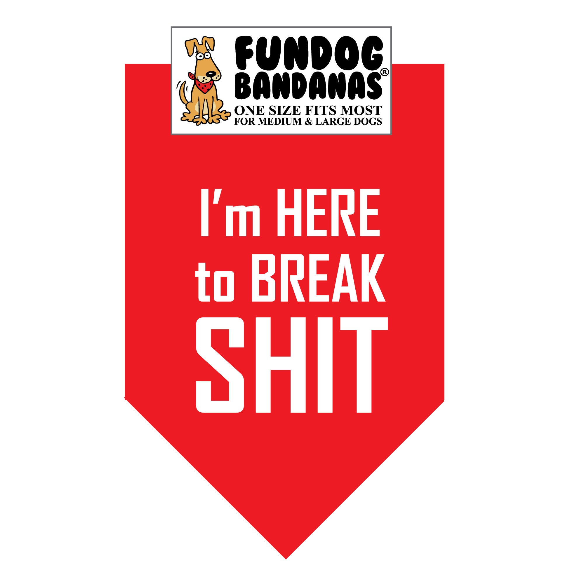 Wholesale Pack - I'm Here to Break Shit Bandana - Image 2