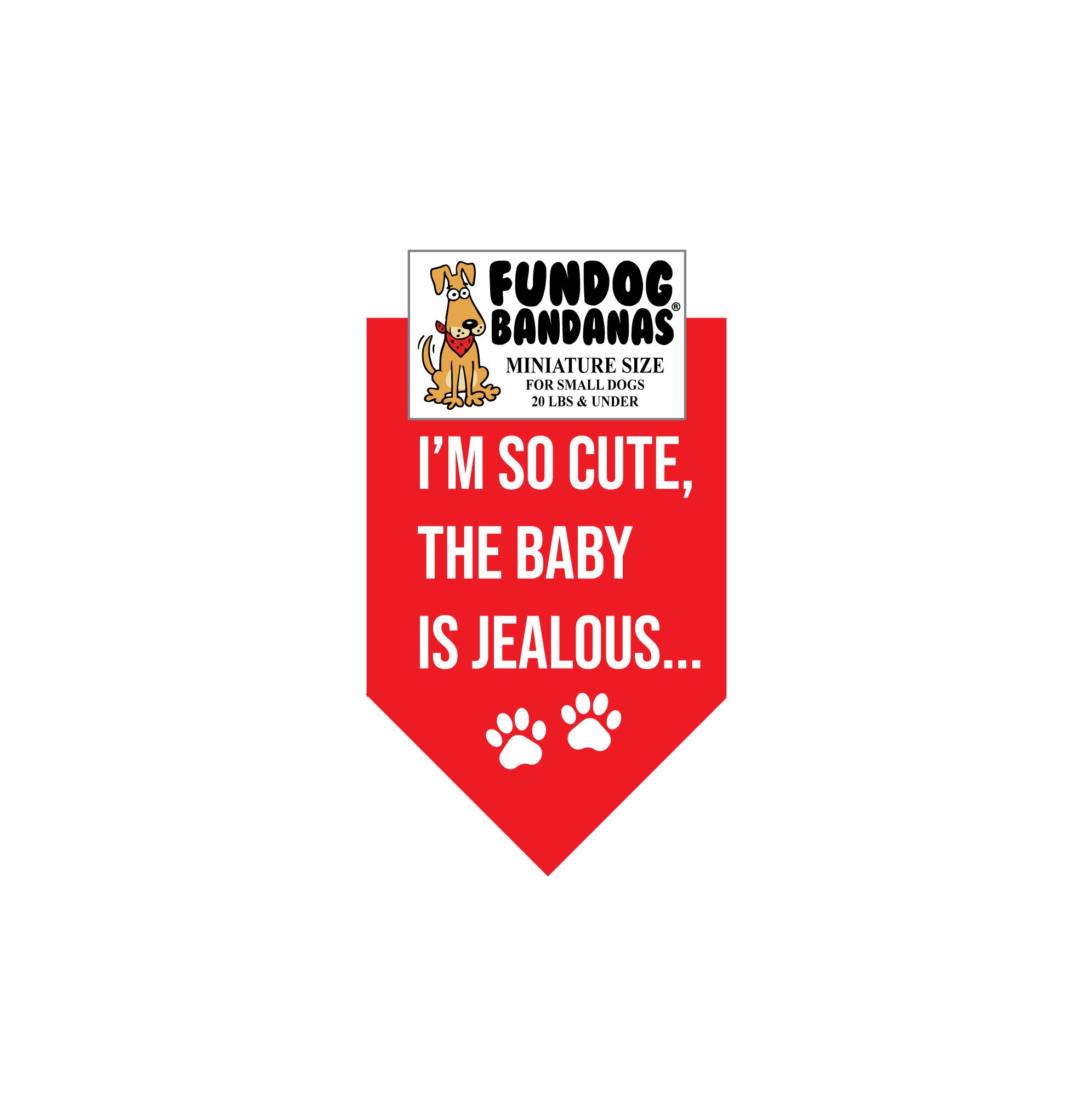 Wholesale Pack - I'M SO CUTE THE BABY IS JEALOUS Bandana - Image 2