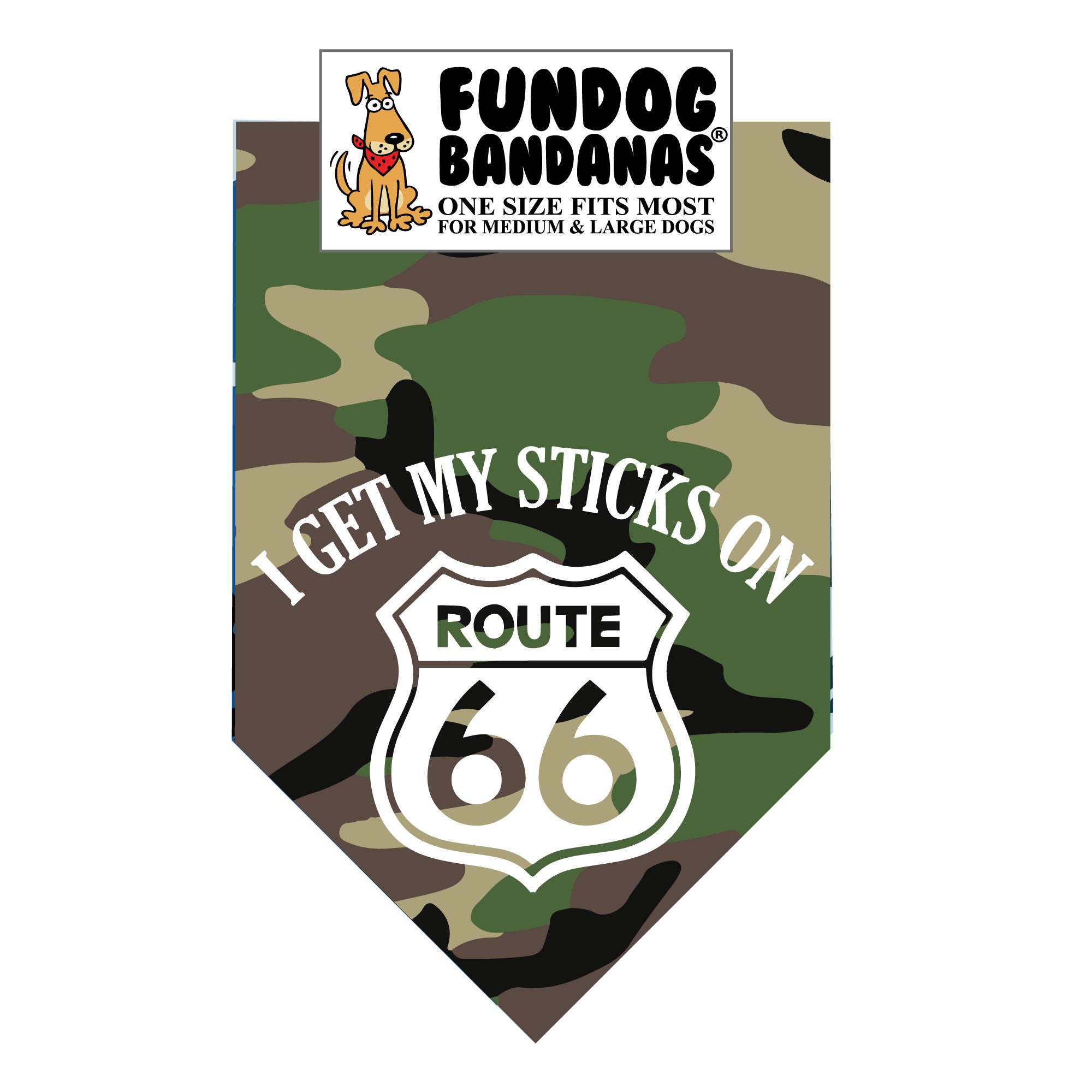 Wholesale Pack - I Get My Sticks on Route 66 Bandana - Image 10
