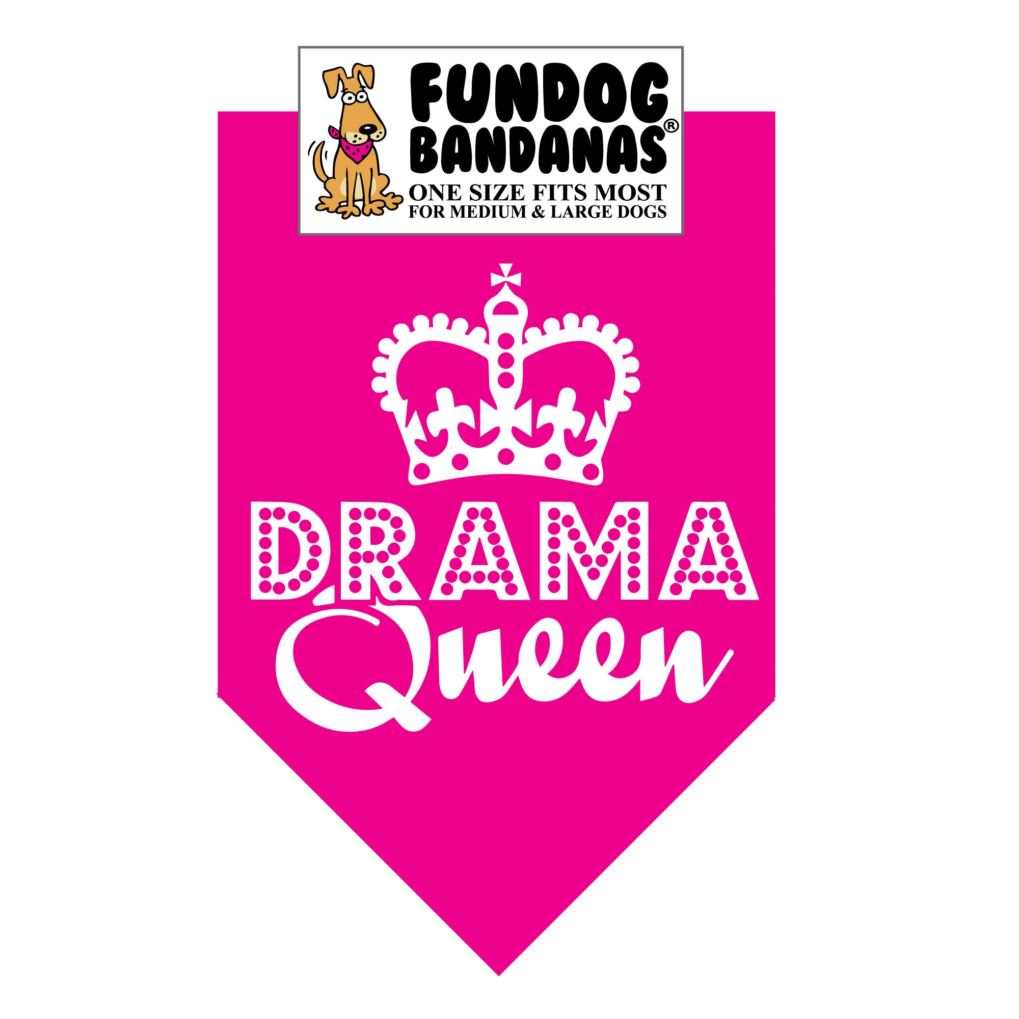 Wholesale Pack - Drama Queen Bandana - Hot Pink Only - Image 2