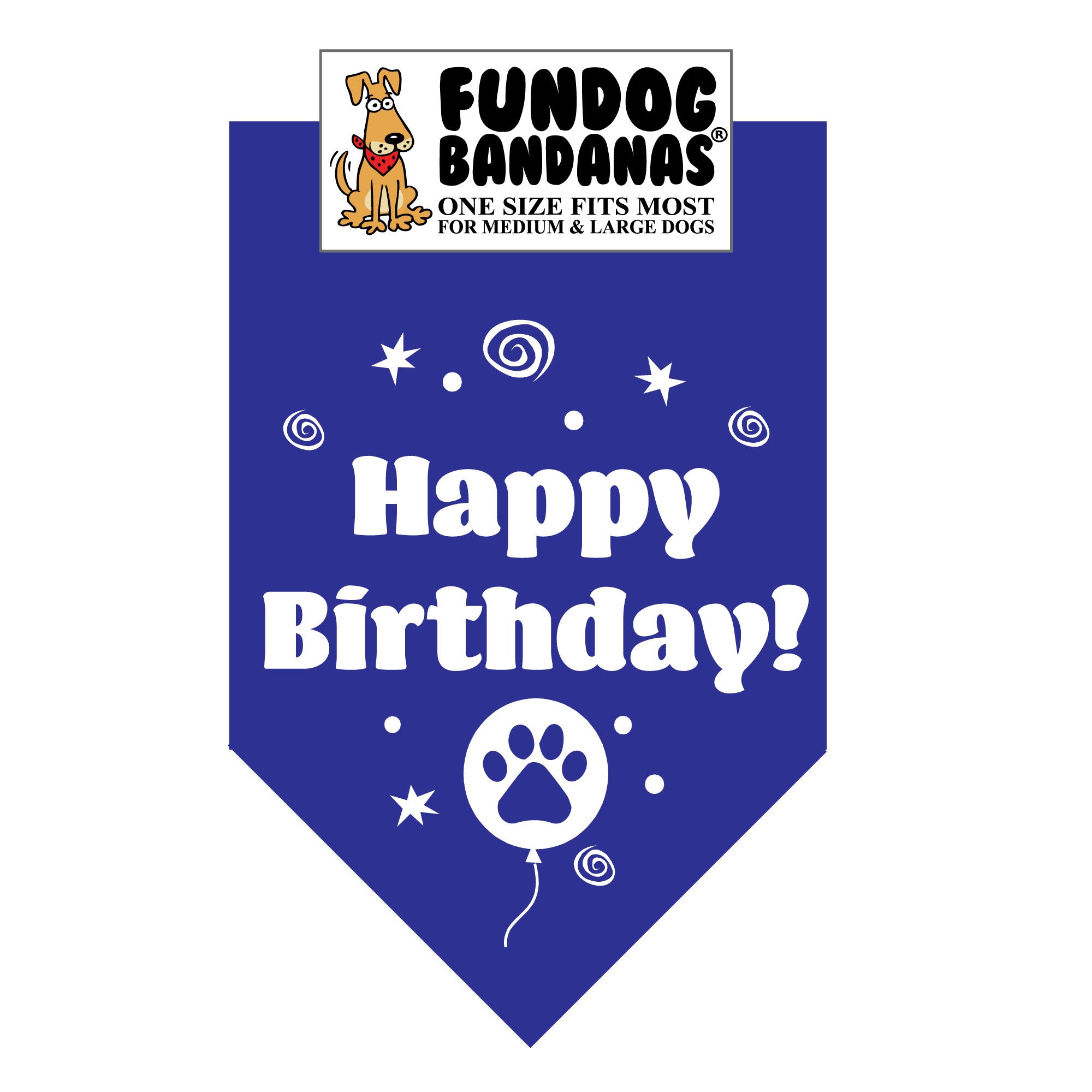 Wholesale Pack - Happy Birthday Bandana - Assorted Colors - Image 4