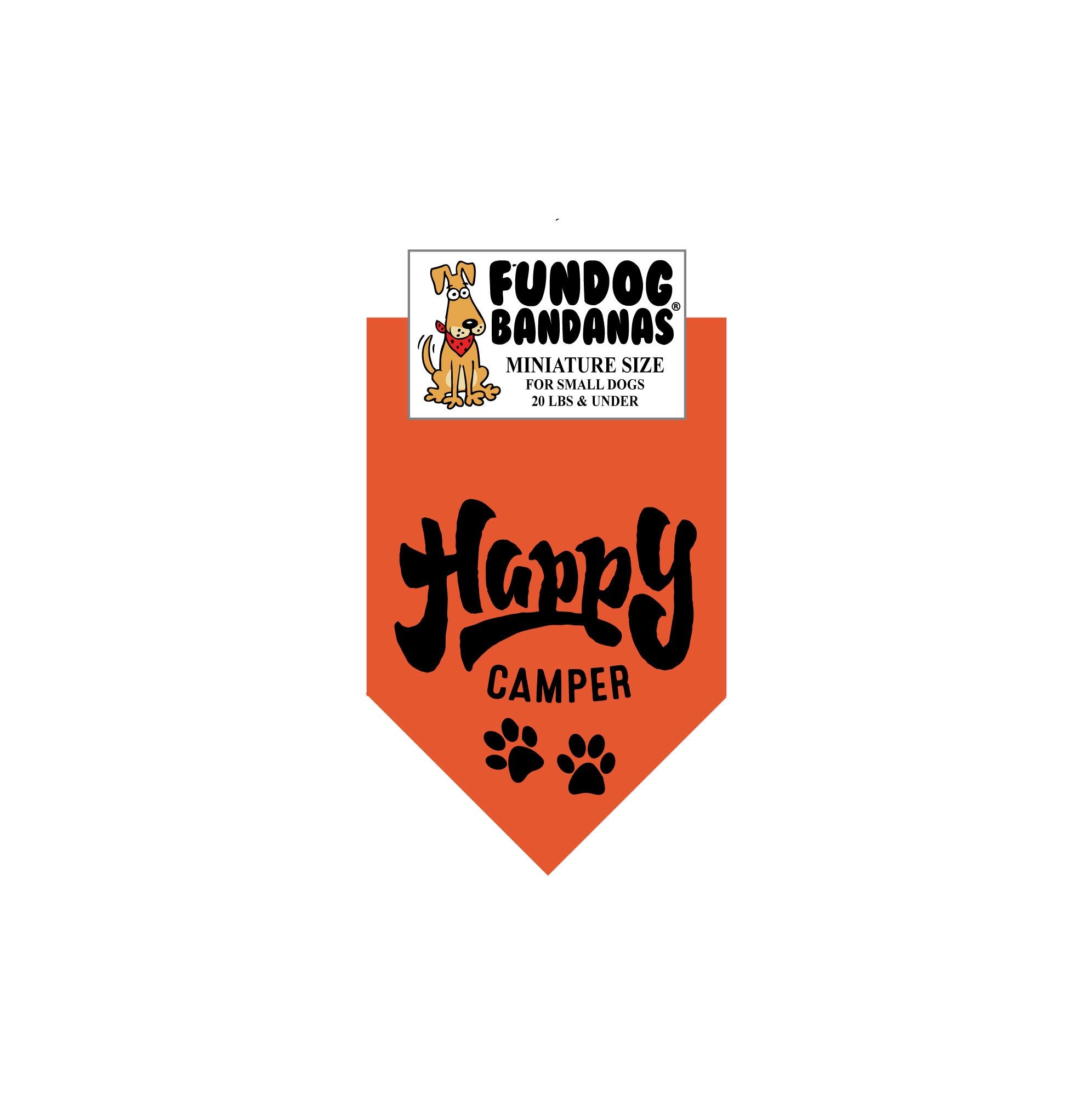 Wholesale 10 Pack - Happy Camper Bandana - Assorted Colors - FunDogBandanas