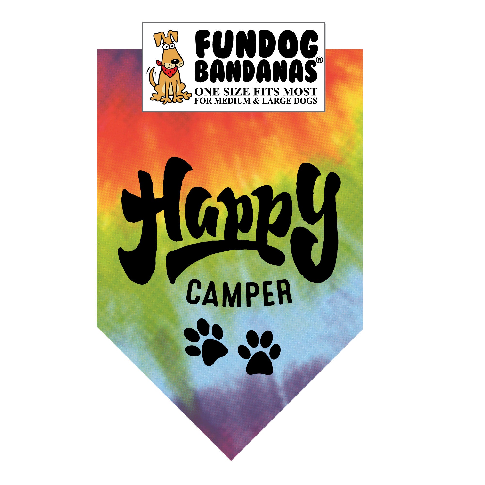 Wholesale Pack - Happy Camper Bandana - Assorted Colors - Image 2