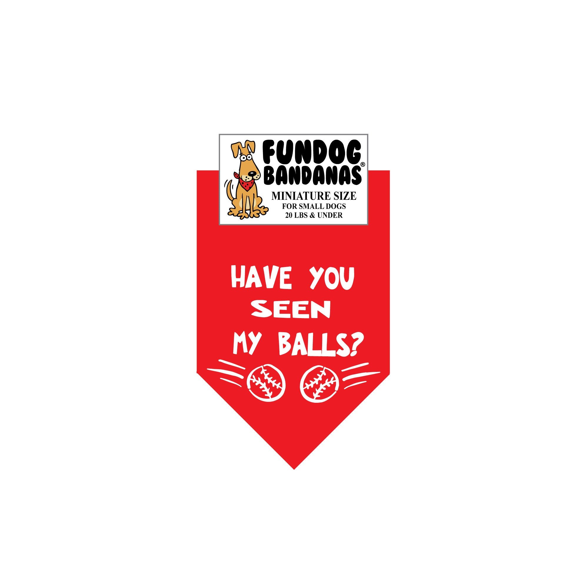 Wholesale 10 Pack - Have you Seen my Balls? Bandana - Assorted Colors - FunDogBandanas