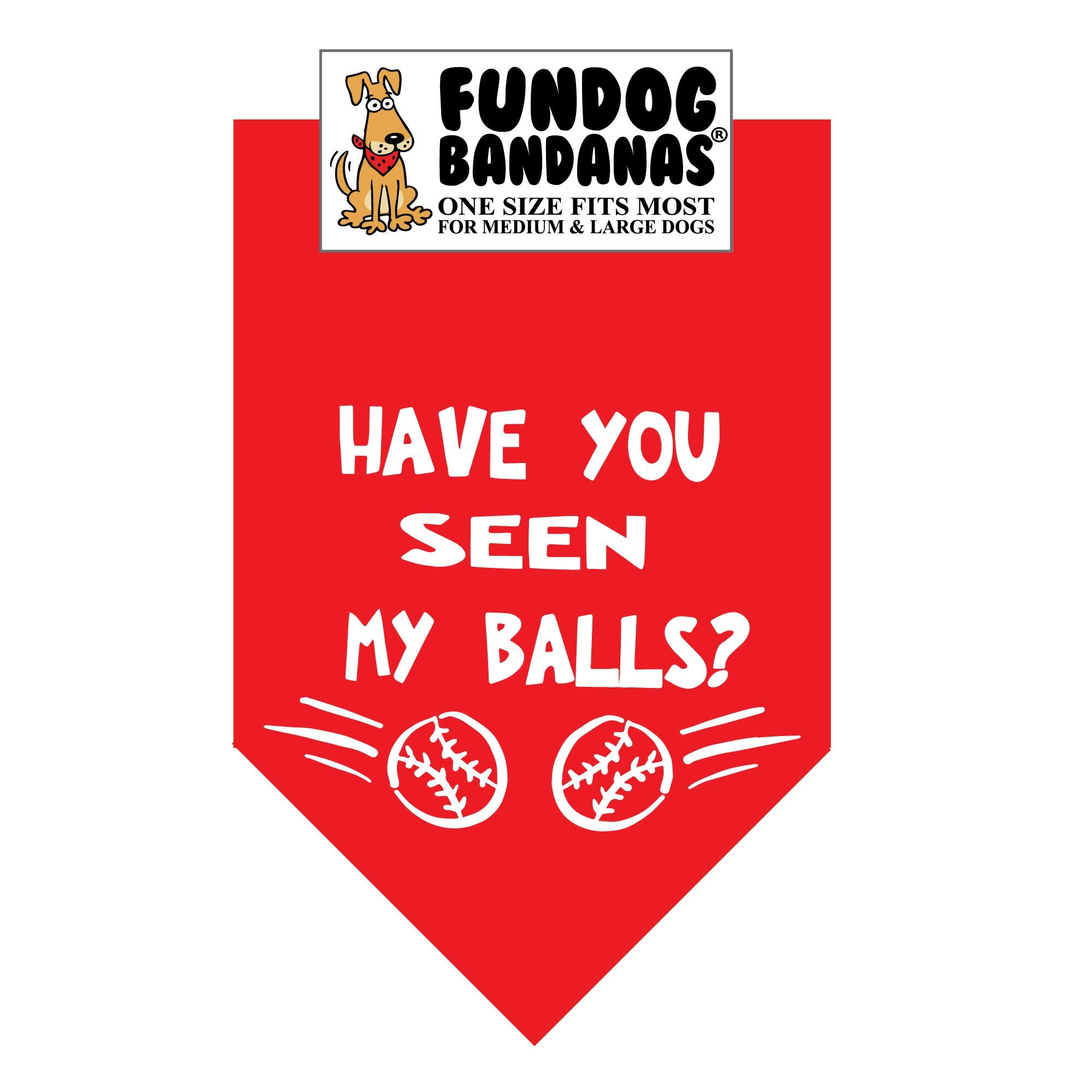 Wholesale 10 Pack - Have you Seen my Balls? Bandana - Assorted Colors - FunDogBandanas