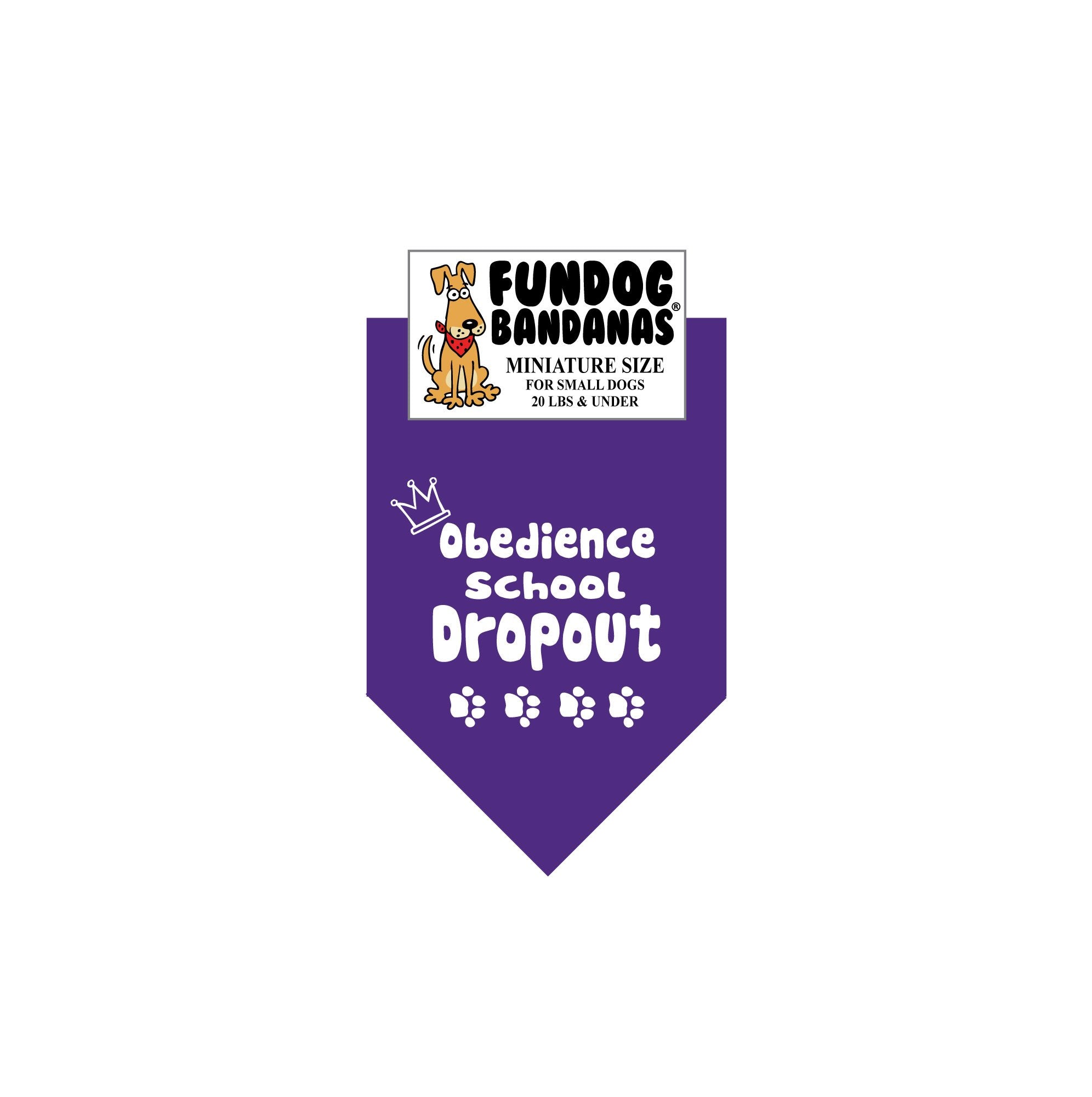 Wholesale 10 Pack - Obedience School Dropout Bandana - Assorted Colors - FunDogBandanas