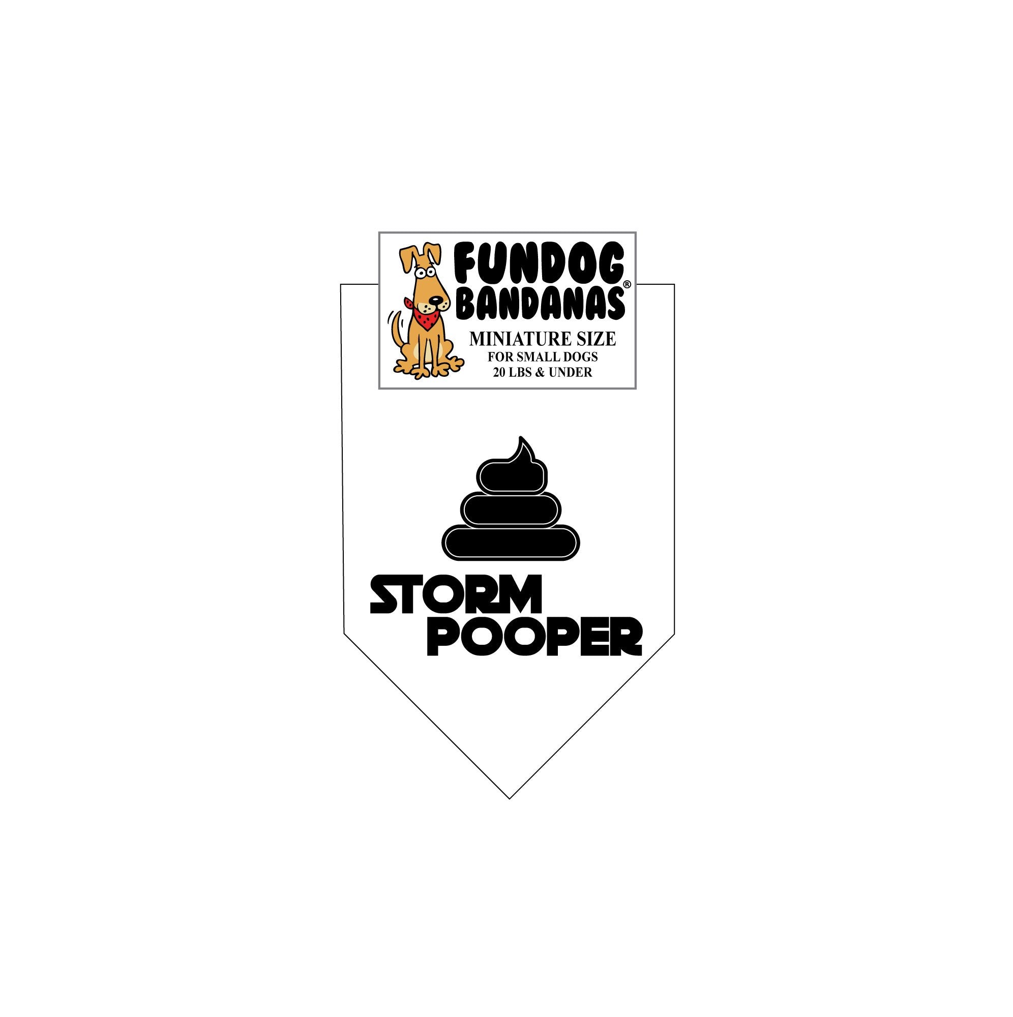Wholesale 10 Pack - Storm Pooper - White Only - FunDogBandanas