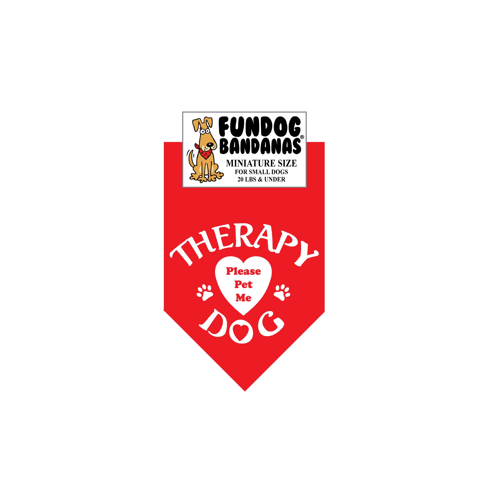 Therapy Dog Please Pet Me Bandana