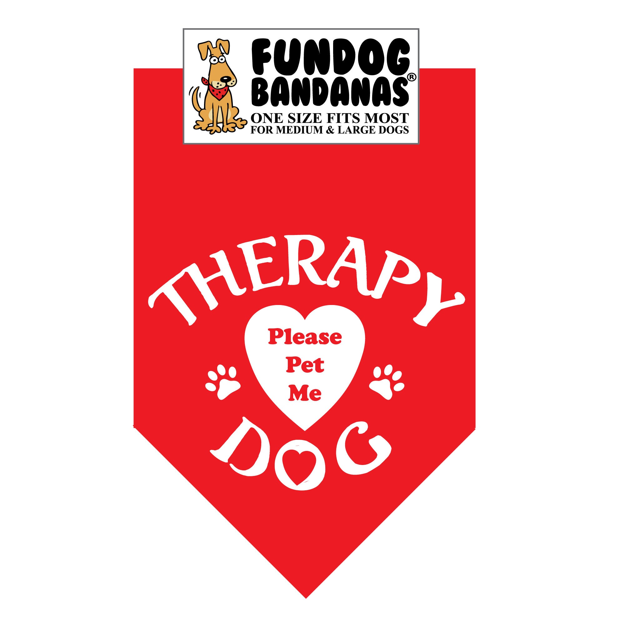 Therapy Dog Please Pet Me Bandana - Image 2