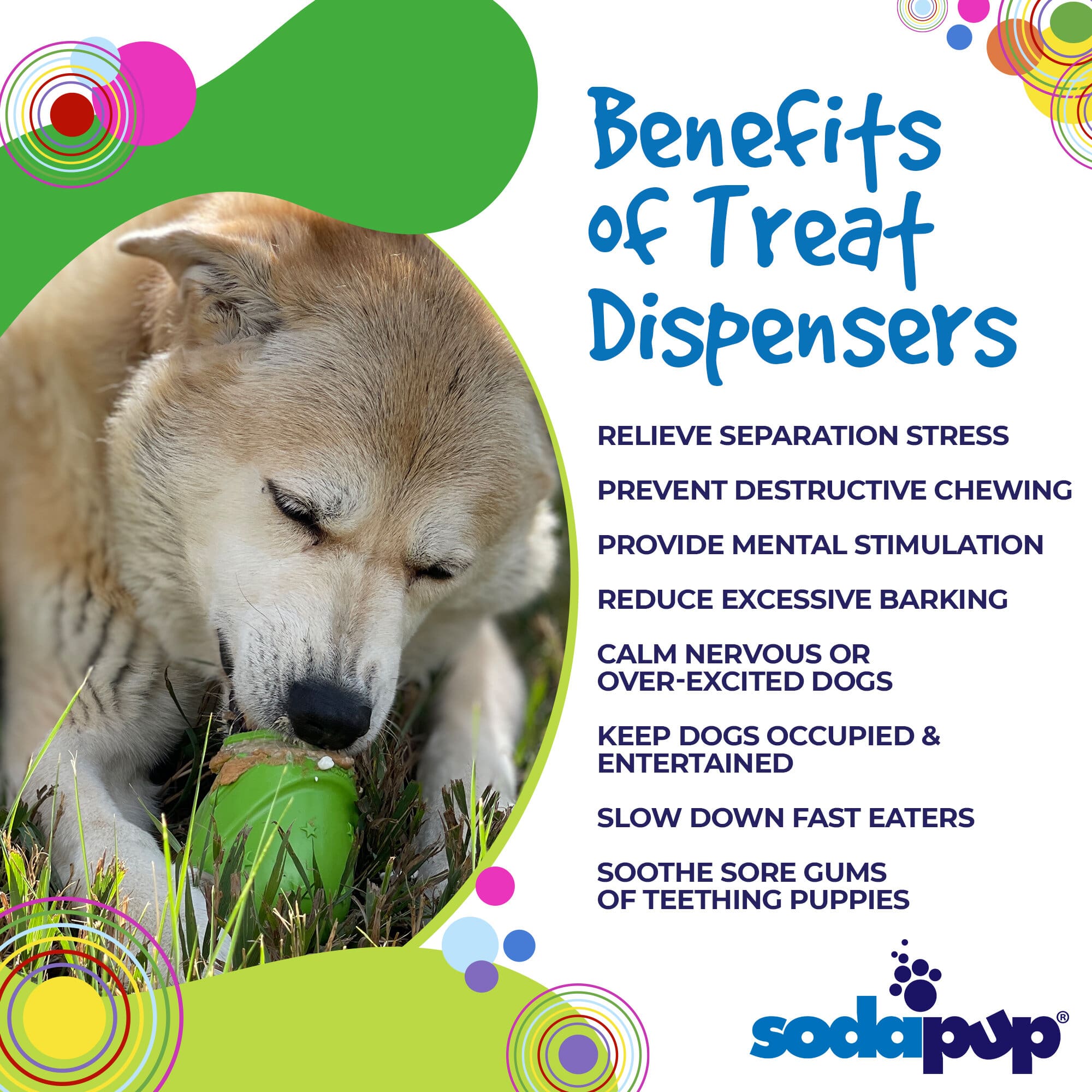 SodaPup Gnome Rubber Dog Chew Toy Heavy Chewers | Floating Treat Dispenser USA Made