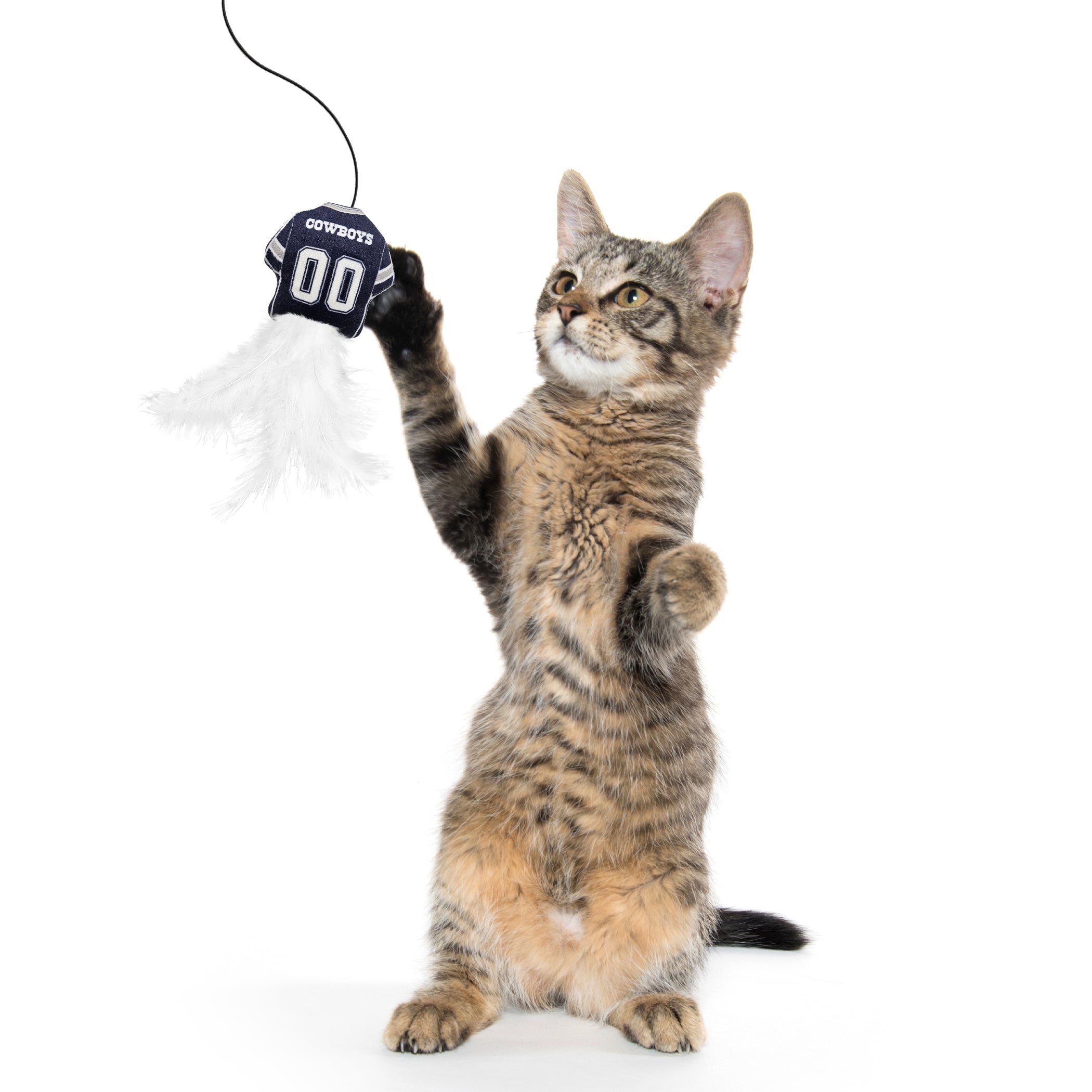 DALLAS COWBOYS TEAM JERSEY WAND WITH CAT NIP - Image 2