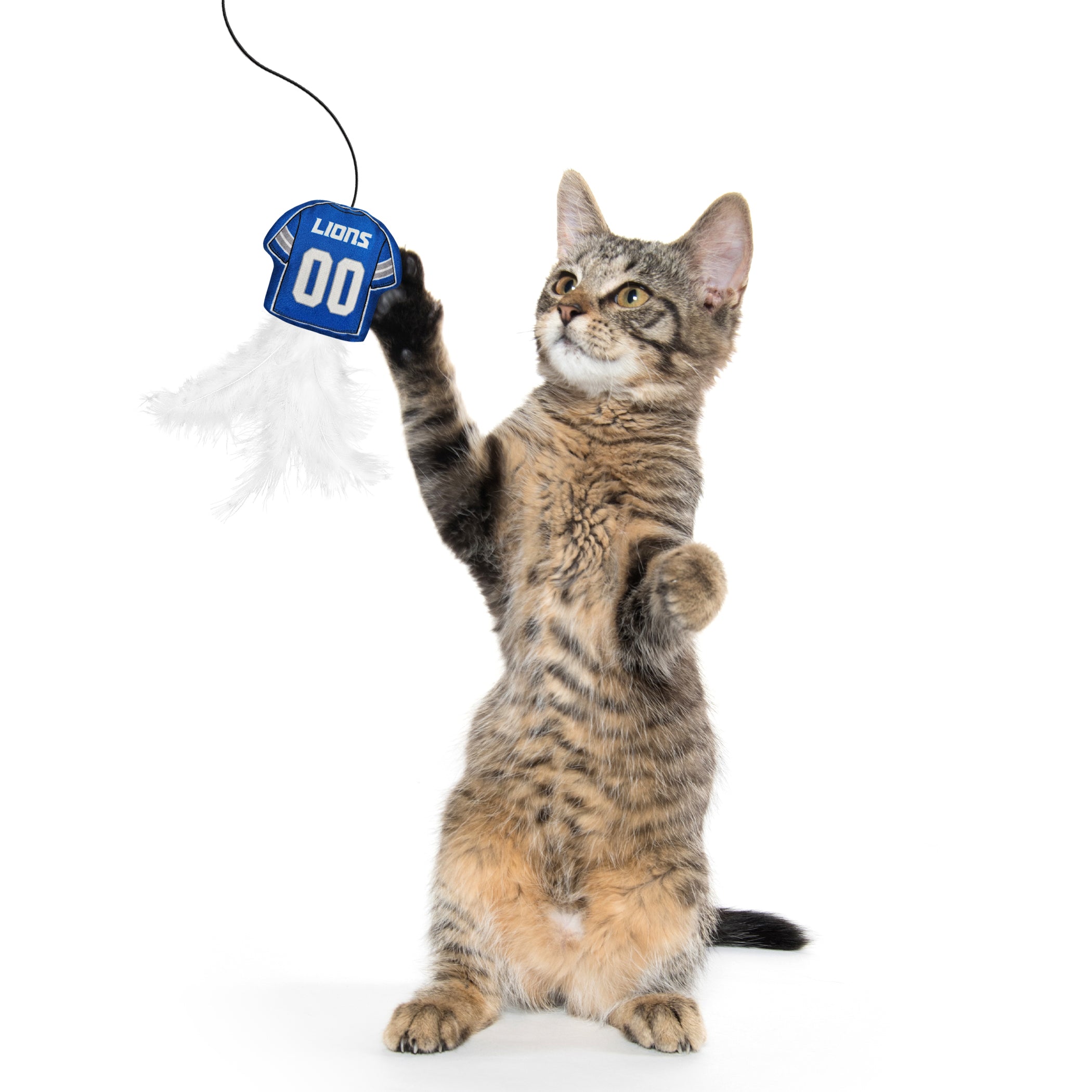 DETROIT LIONS TEAM JERSEY WAND WITH CAT NIP - Image 2