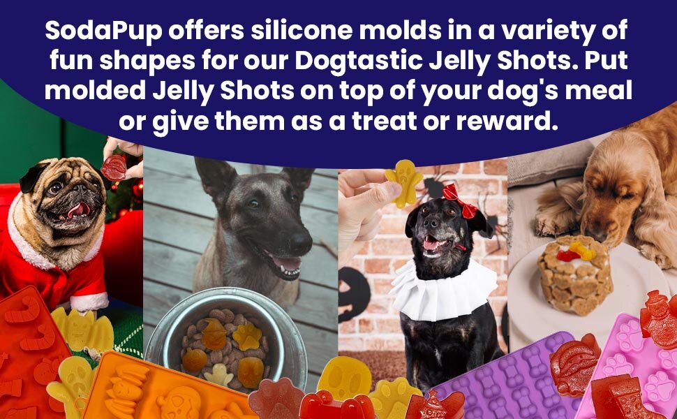 SodaPup Dogtastic Jelly Shots Silicone Mold Paw Shape