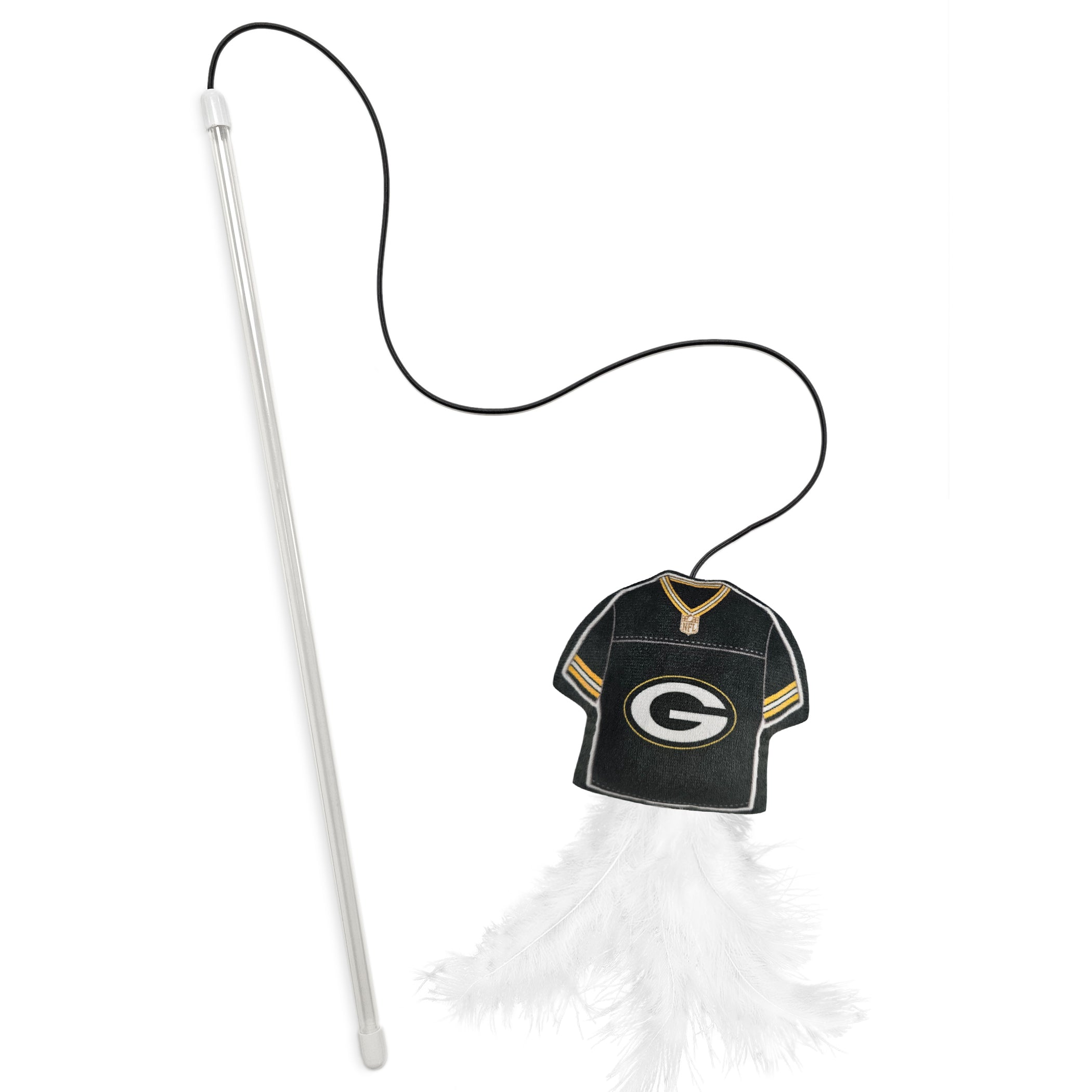 GREEN BAY PACKERS TEAM JERSEY WAND WITH CAT NIP