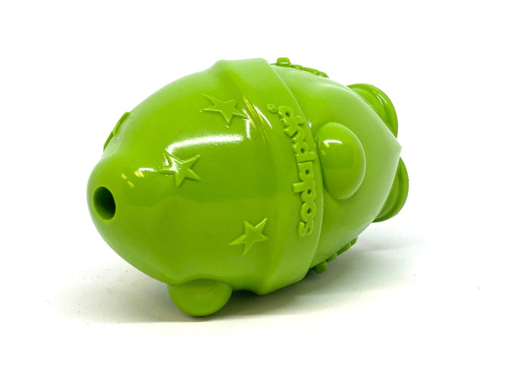 SodaPup Gnome Rubber Dog Chew Toy Heavy Chewers | Floating Treat Dispenser USA Made