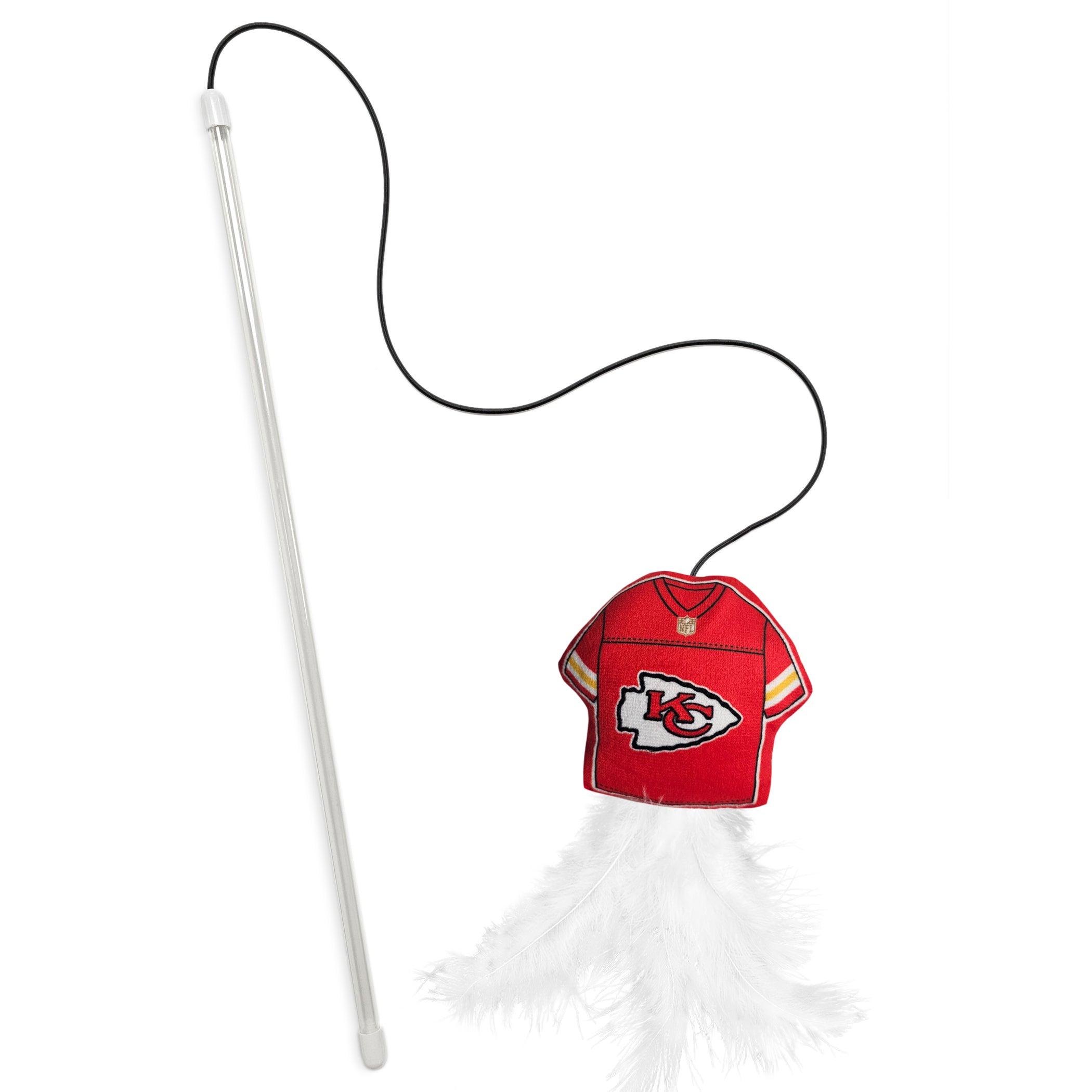 KANSAS CITY CHIEFS TEAM JERSEY WAND WITH CAT NIP