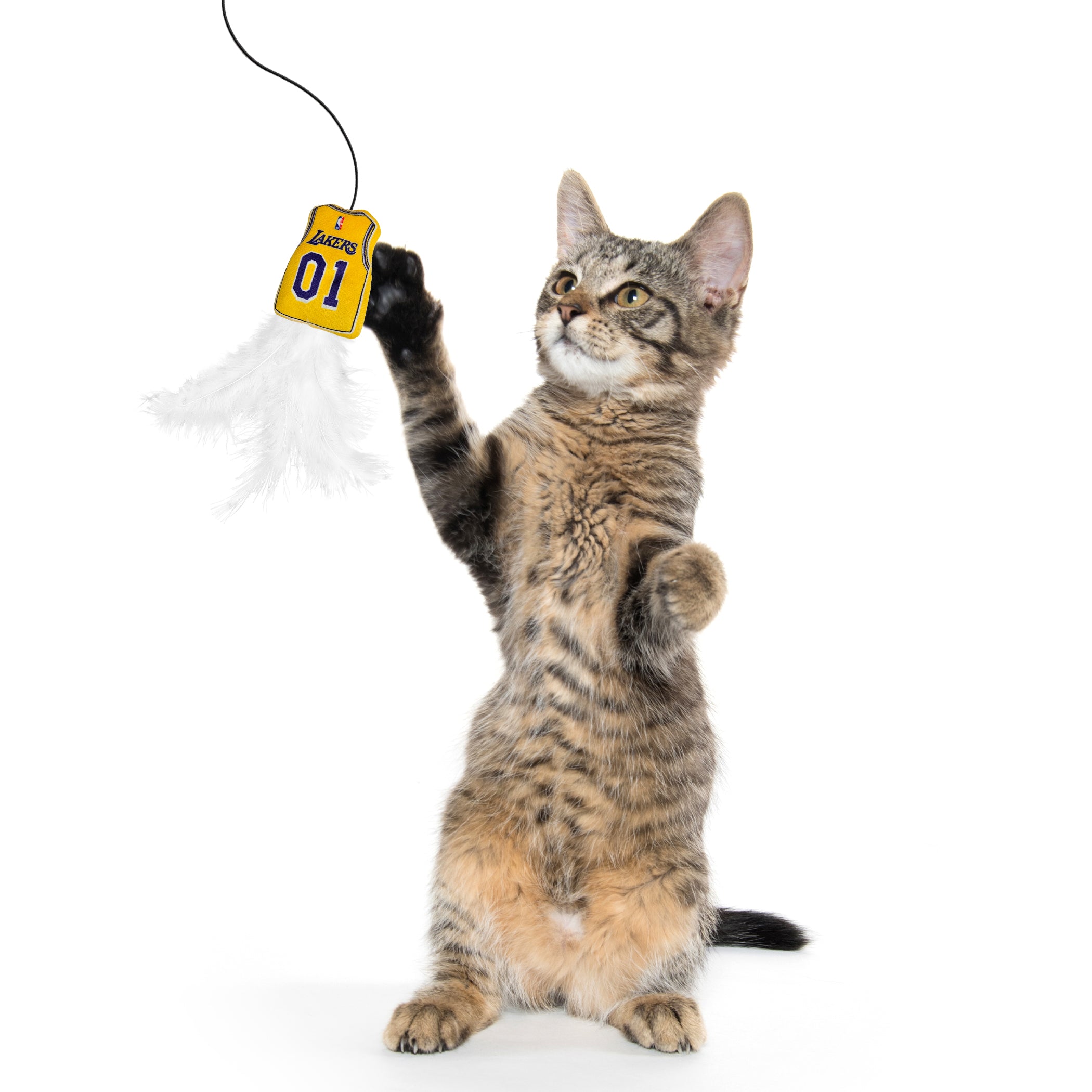 LA LAKERS TEAM JERSEY WAND WITH CAT NIP - Image 2