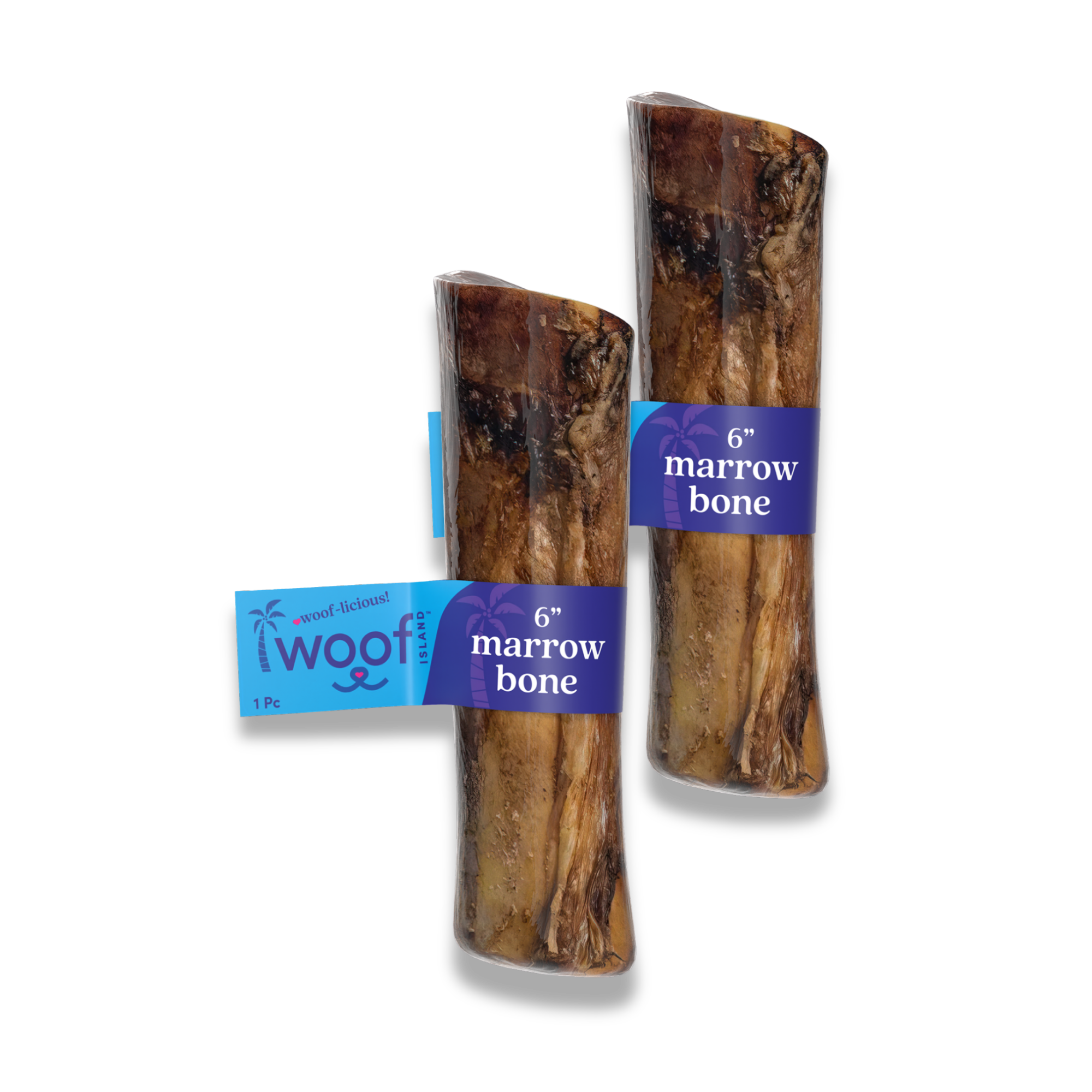 Woof Island Marrow Bone Dog Chew, Long-Lasting Natural Beef Bone for Aggressive Chewers 6 Inch - Image 3