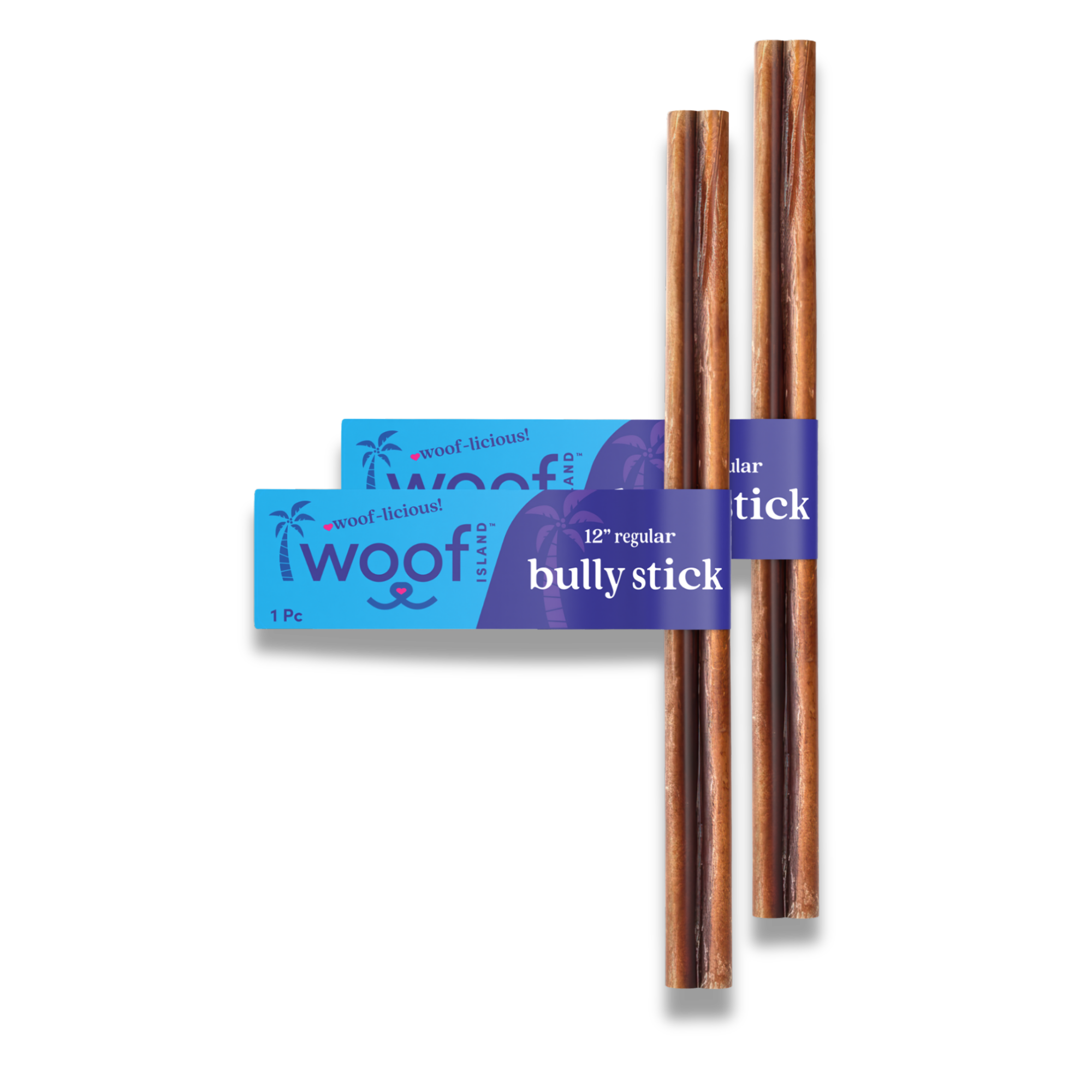 Woof Island Standard Beef Bully Stick, All Natural Single Ingredient Rawhide-Free Dog Chew for Aggressive Chewers 12 Inch - Image 2