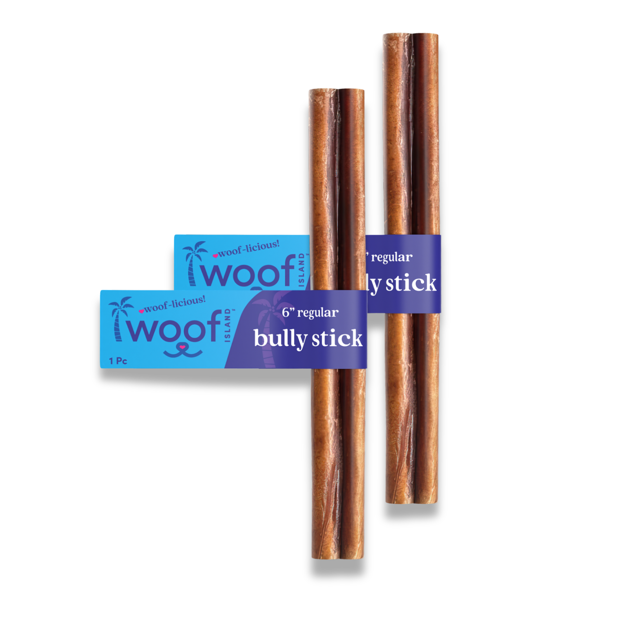Woof Island Standard Beef Bully Stick, All Natural Single Ingredient Rawhide-Free Dog Chew for Aggressive Chewers 6 Inch - Image 2