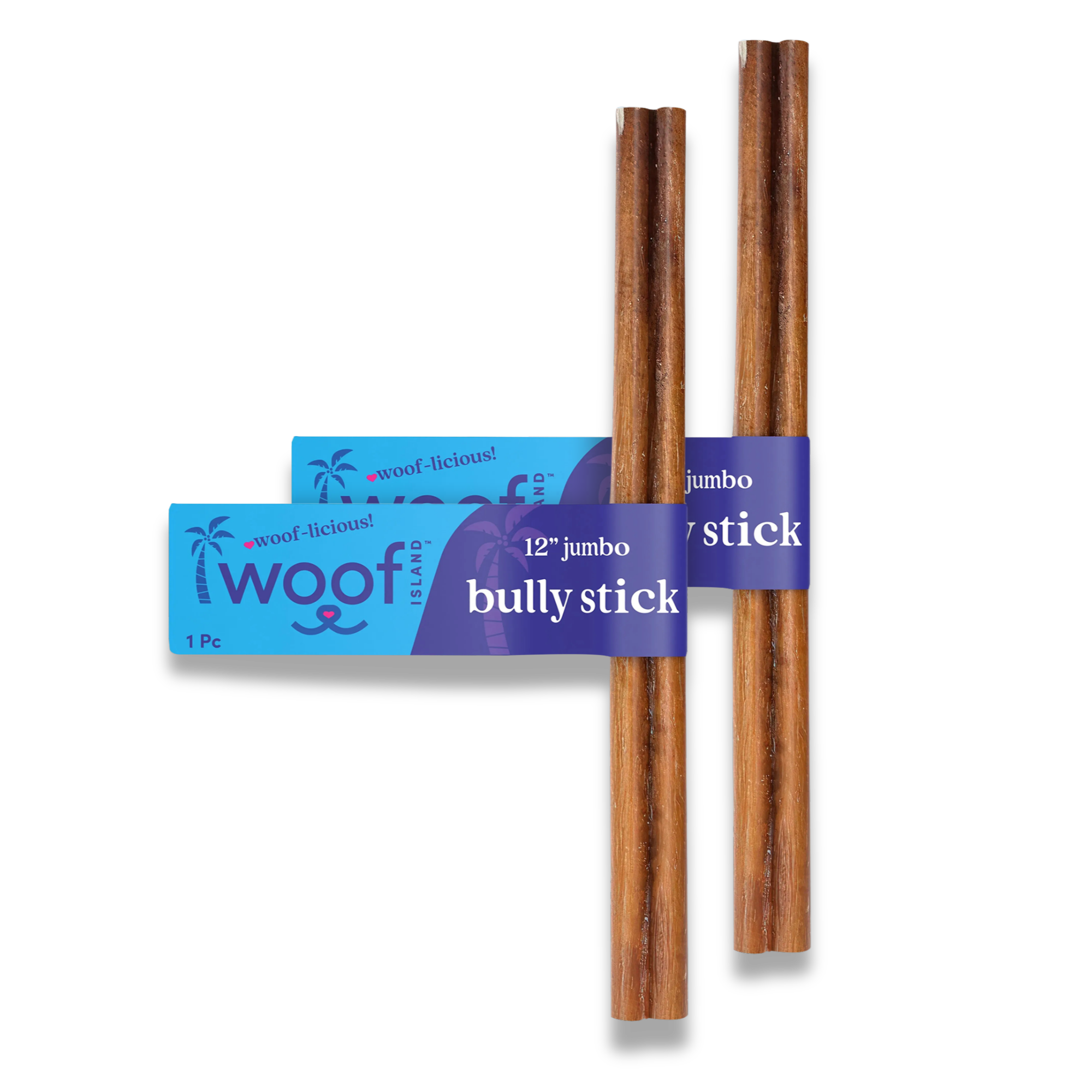 Woof Island Jumbo Beef Bully Stick, Thick Odor-Free All Natural Single Ingredient Dog Chew for Aggressive Chewers 12 Inch - Image 2