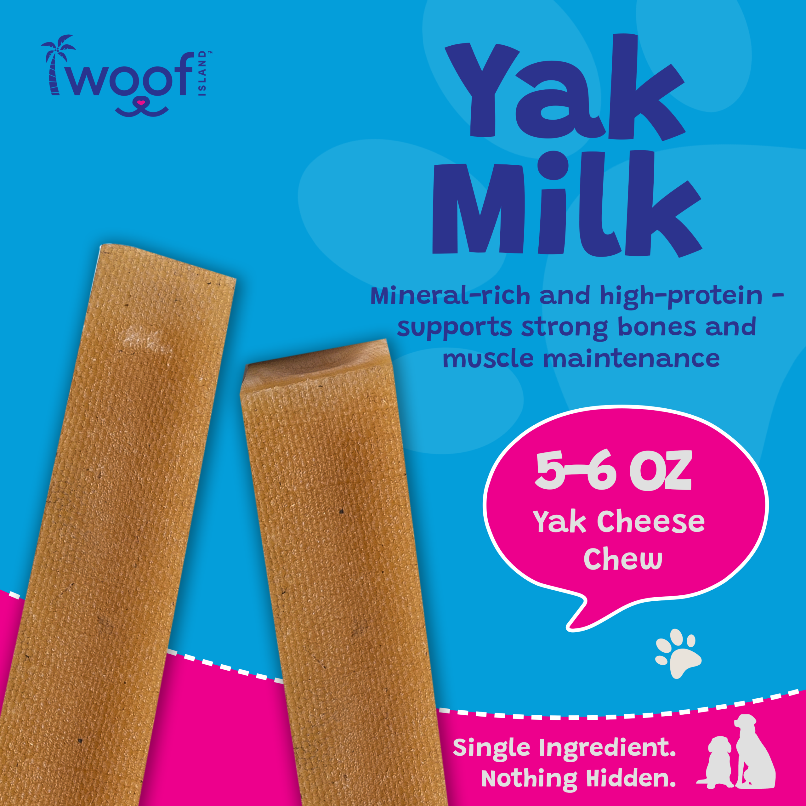 Woof Island Himalayan Yak Cheese Dog Chew, 100% Lactose-Free, Grain-Free & Long-Lasting Hard Cheese Chew 5–6 oz - Image 3