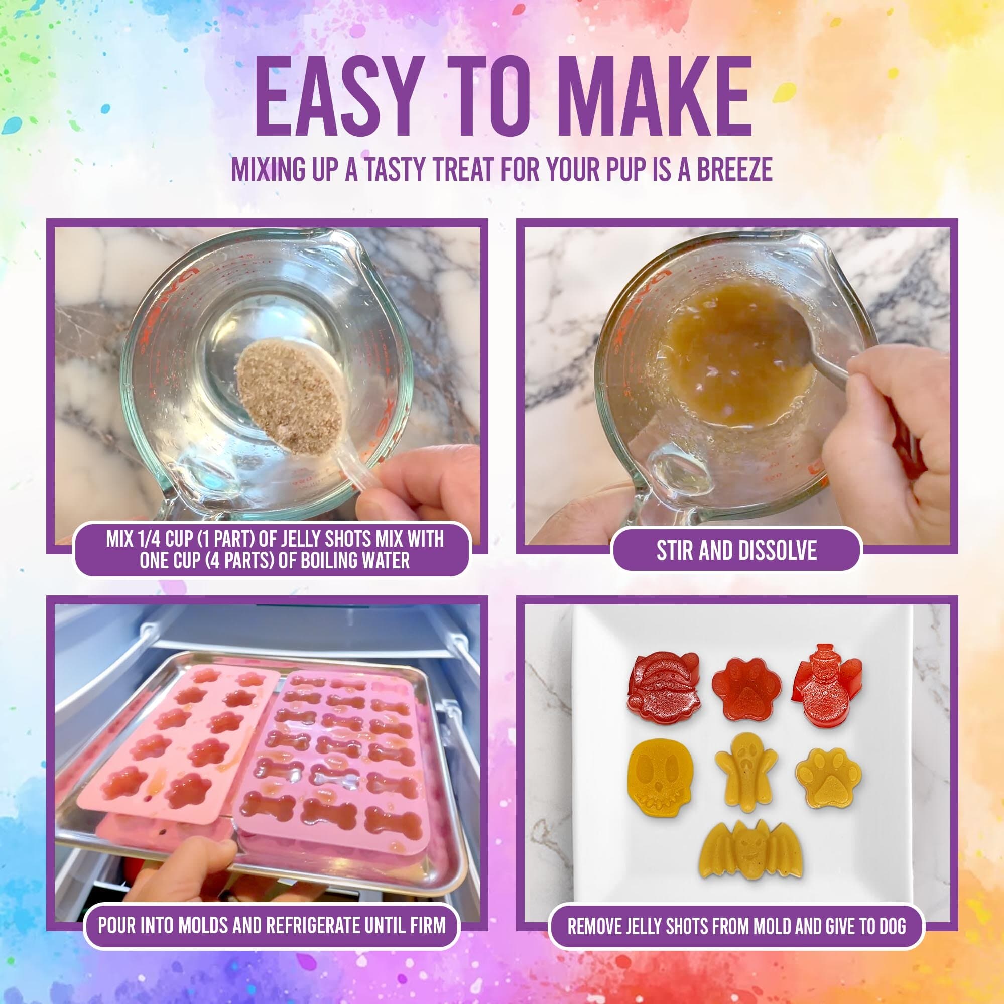 SodaPup Dogtastic Jelly Shots Silicone Mold Halloween Shapes