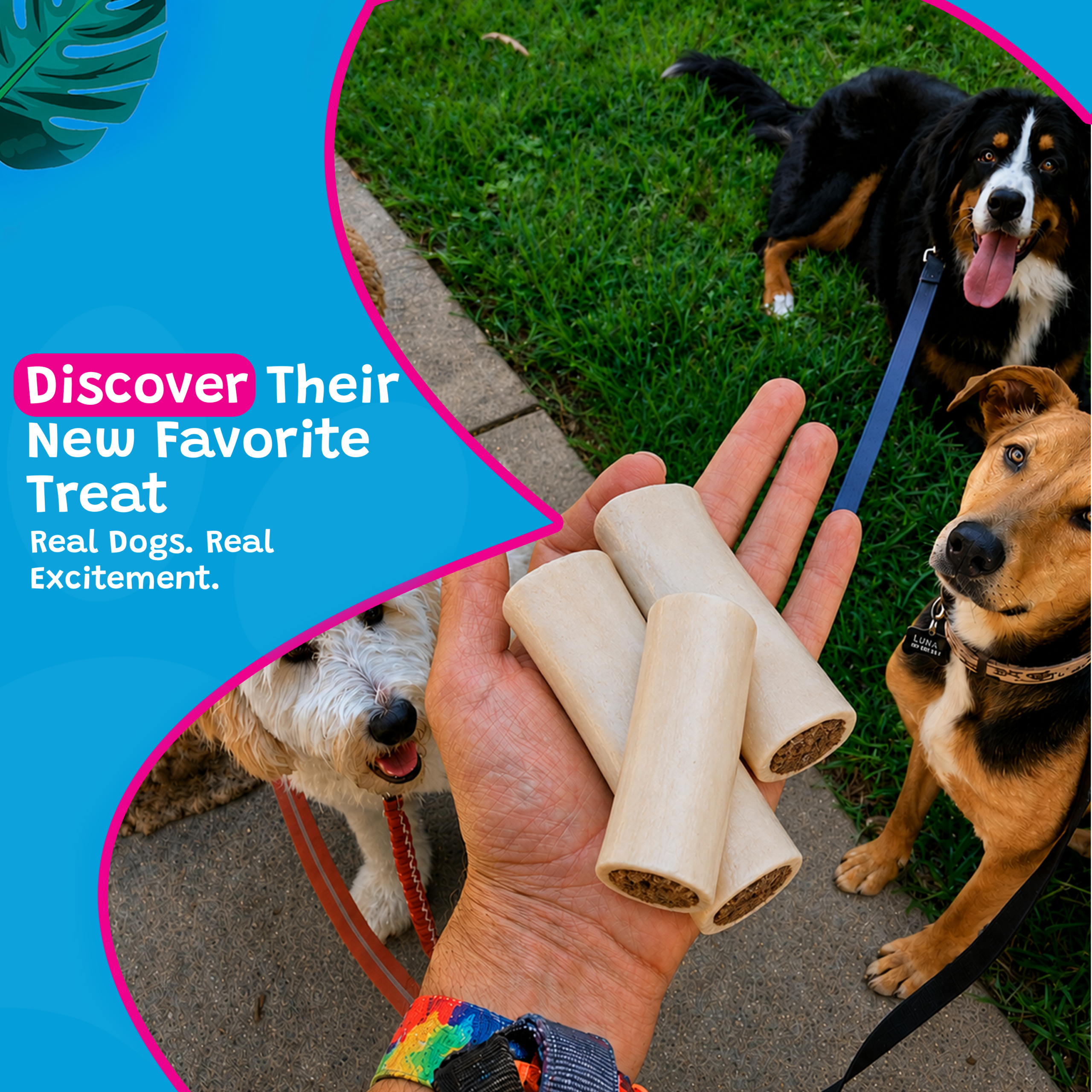 5-6" Bully Stick Filled Bone Chew - Long Lasting Dental Dog Treat - Image 5
