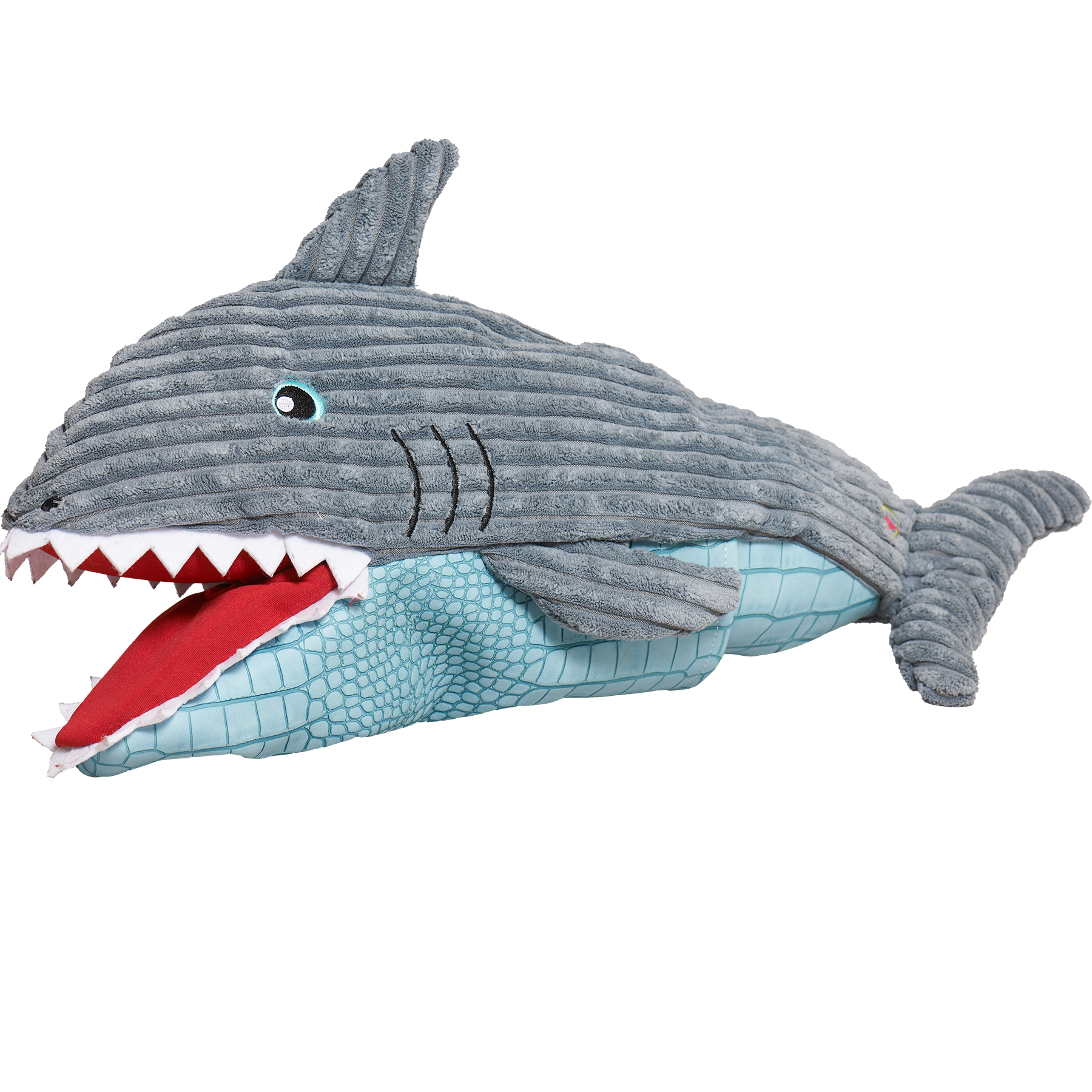HuggleSnuffles™ Chomp & Chase — Finn Shark Puppet + Ruff-Tex® Beach Ball - Image 2