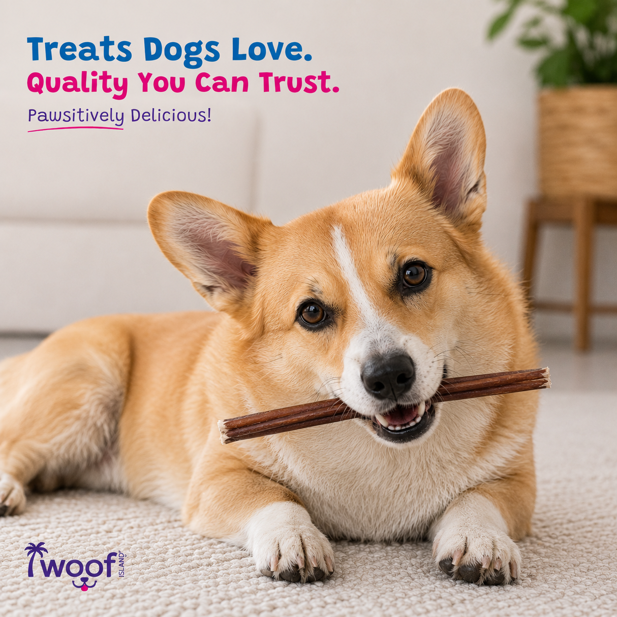 Woof Island Jumbo Beef Bully Stick, Thick Odor-Free All Natural Single Ingredient Dog Chew for Aggressive Chewers 12 Inch - Image 6