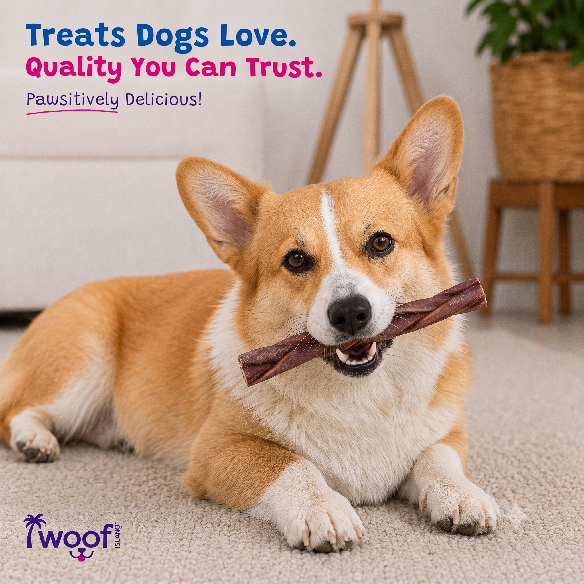 Woof Island Braided Beef Bully Stick, Odor-Free All Natural Single Ingredient Rawhide-Free Dog Chew for Aggressive Chewers 12 Inch - Image 7
